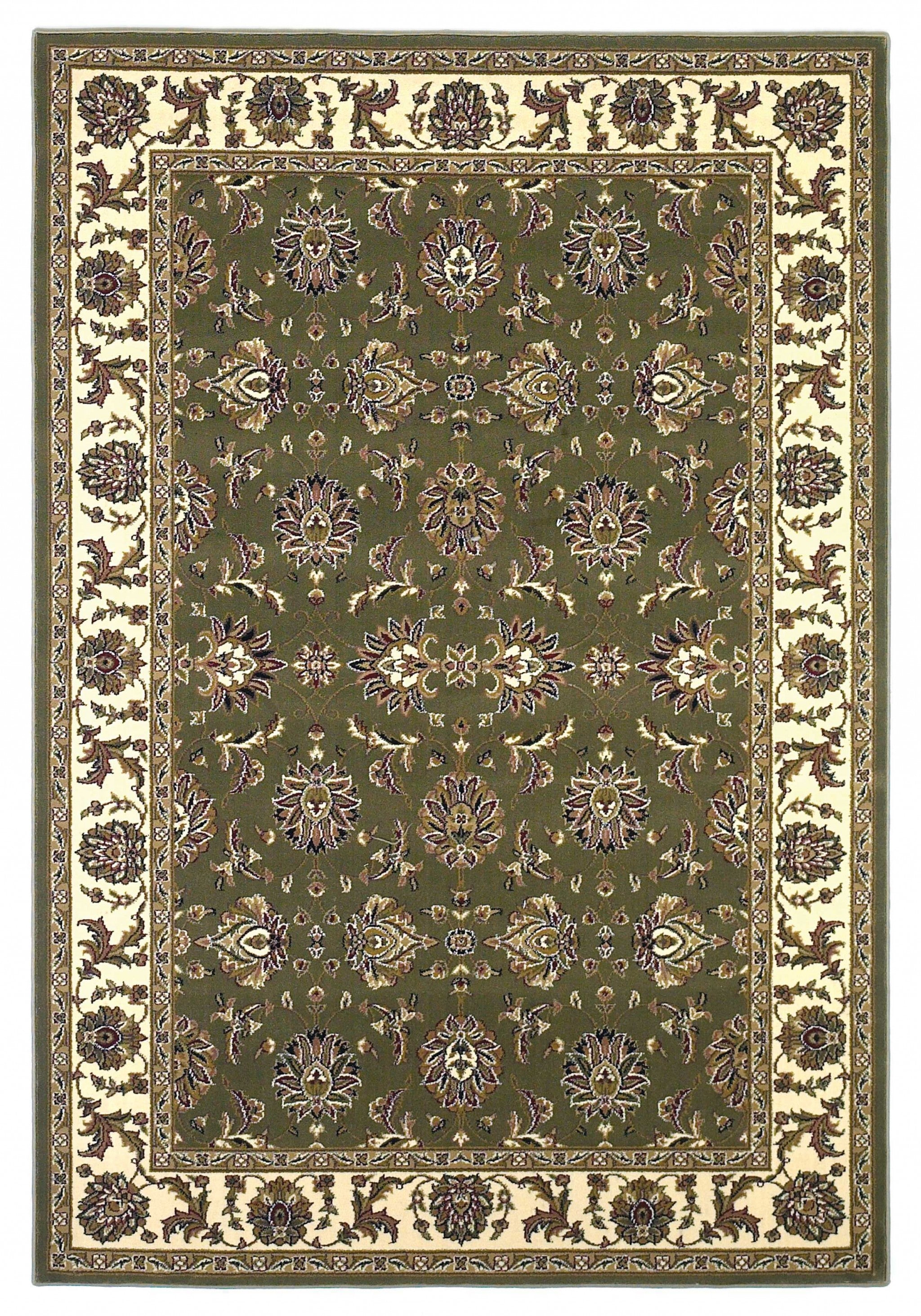 9' x 13'  Polypropylene Green or  Ivory  Area Rug