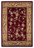 10'x13' Red Beige Machine Woven Floral Traditional Indoor Area Rug