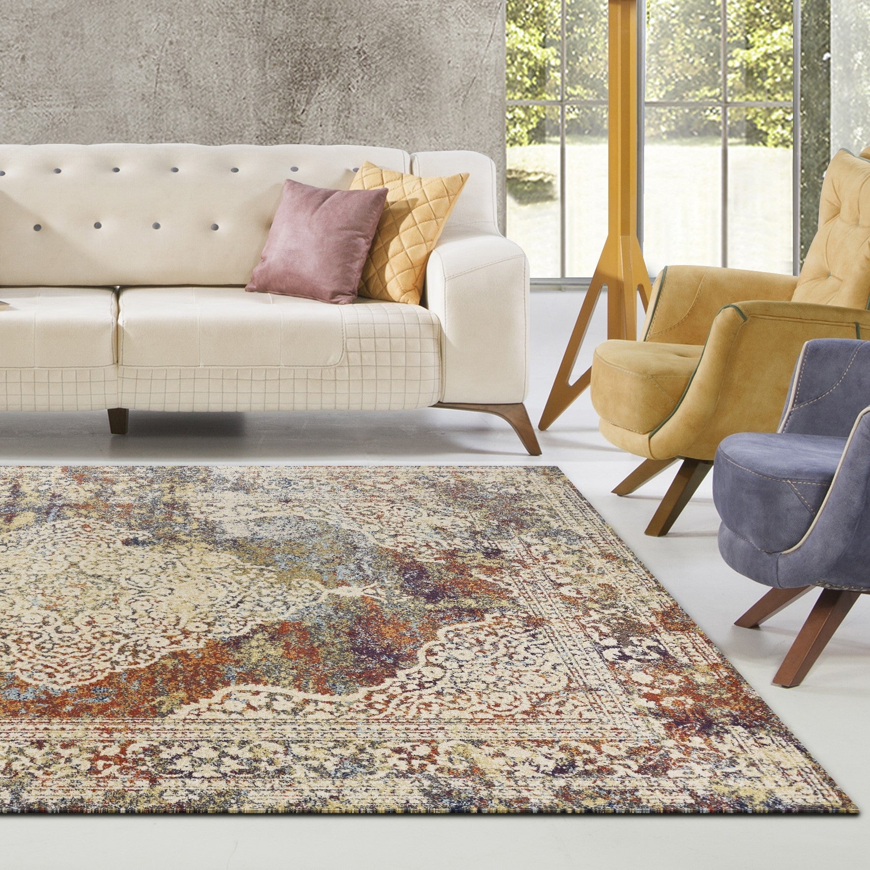 9' x 13'  Polypropylene Multi Area Rug