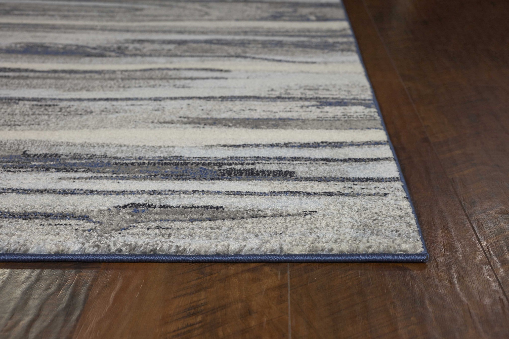 10'x13' Grey Machine Woven Abstract Brushstroke Indoor Area Rug