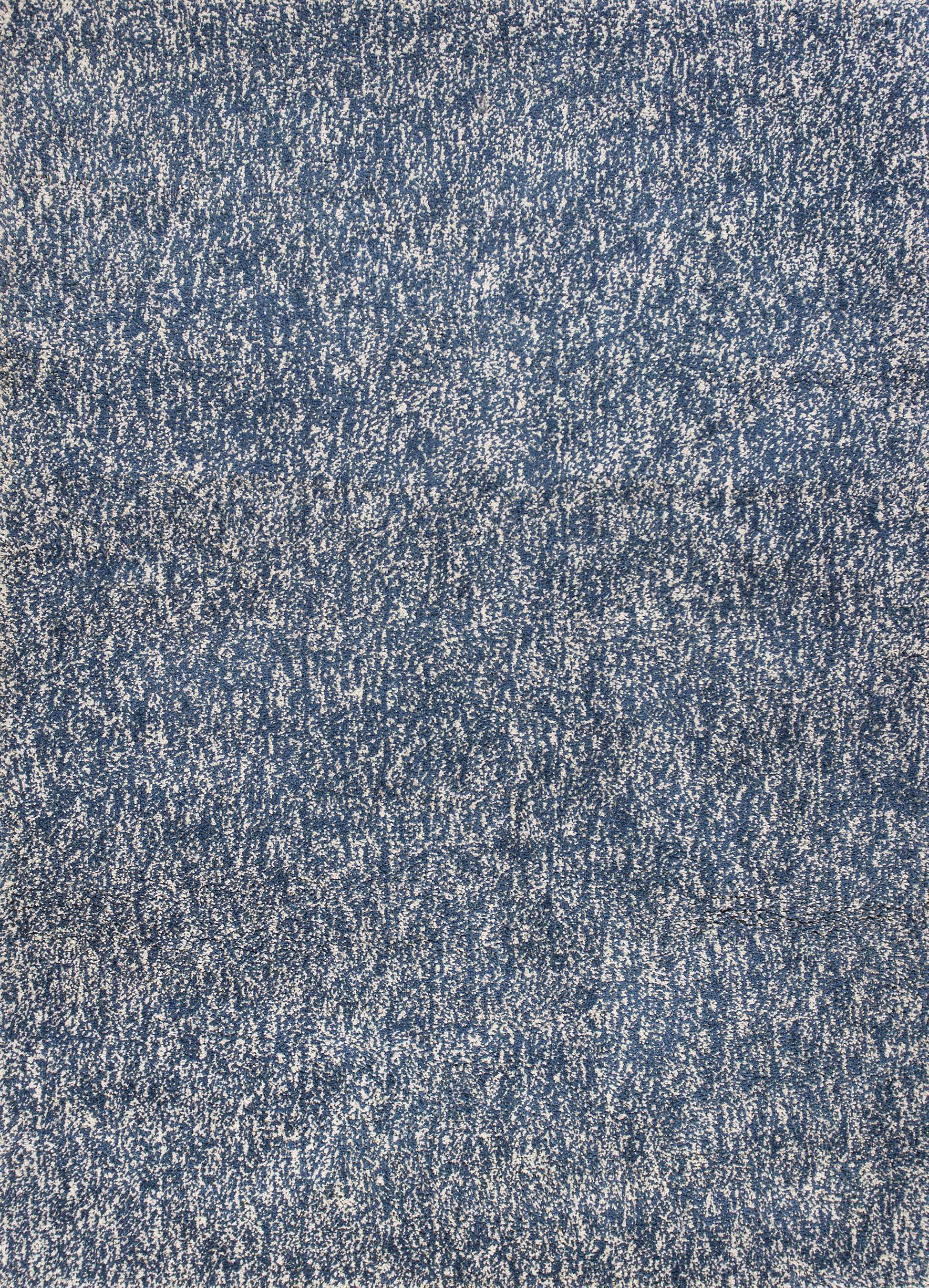 9' x 13' Polyester Indigo or  Ivory  Heather Area Rug