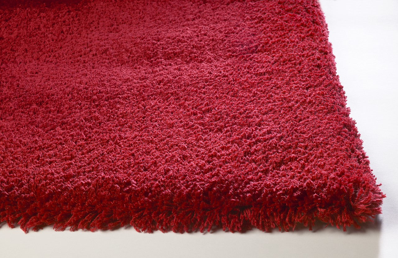 9' x 13' Polyester Red Area Rug