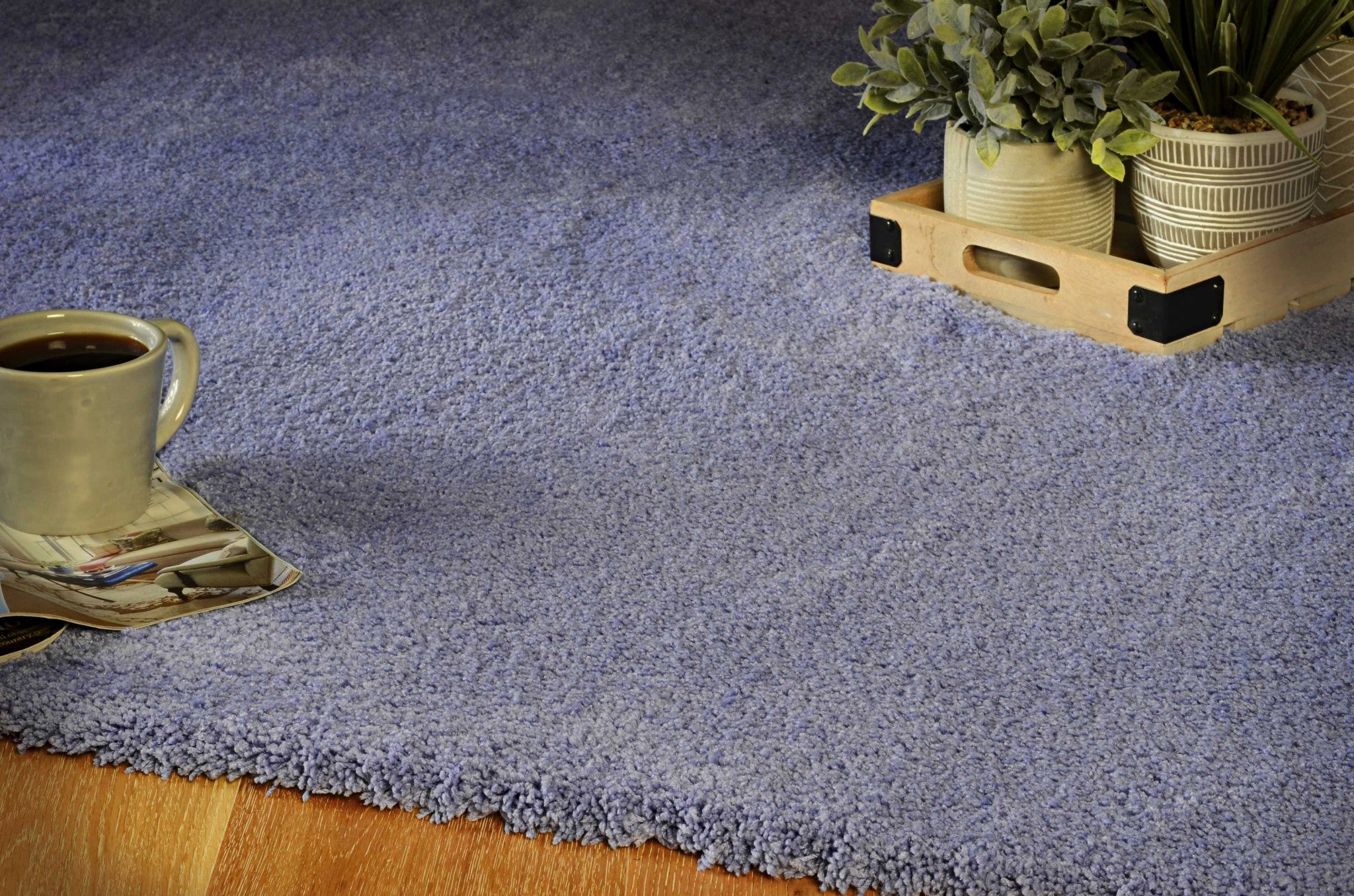 9' x 13' Purple Indoor Shag Rug