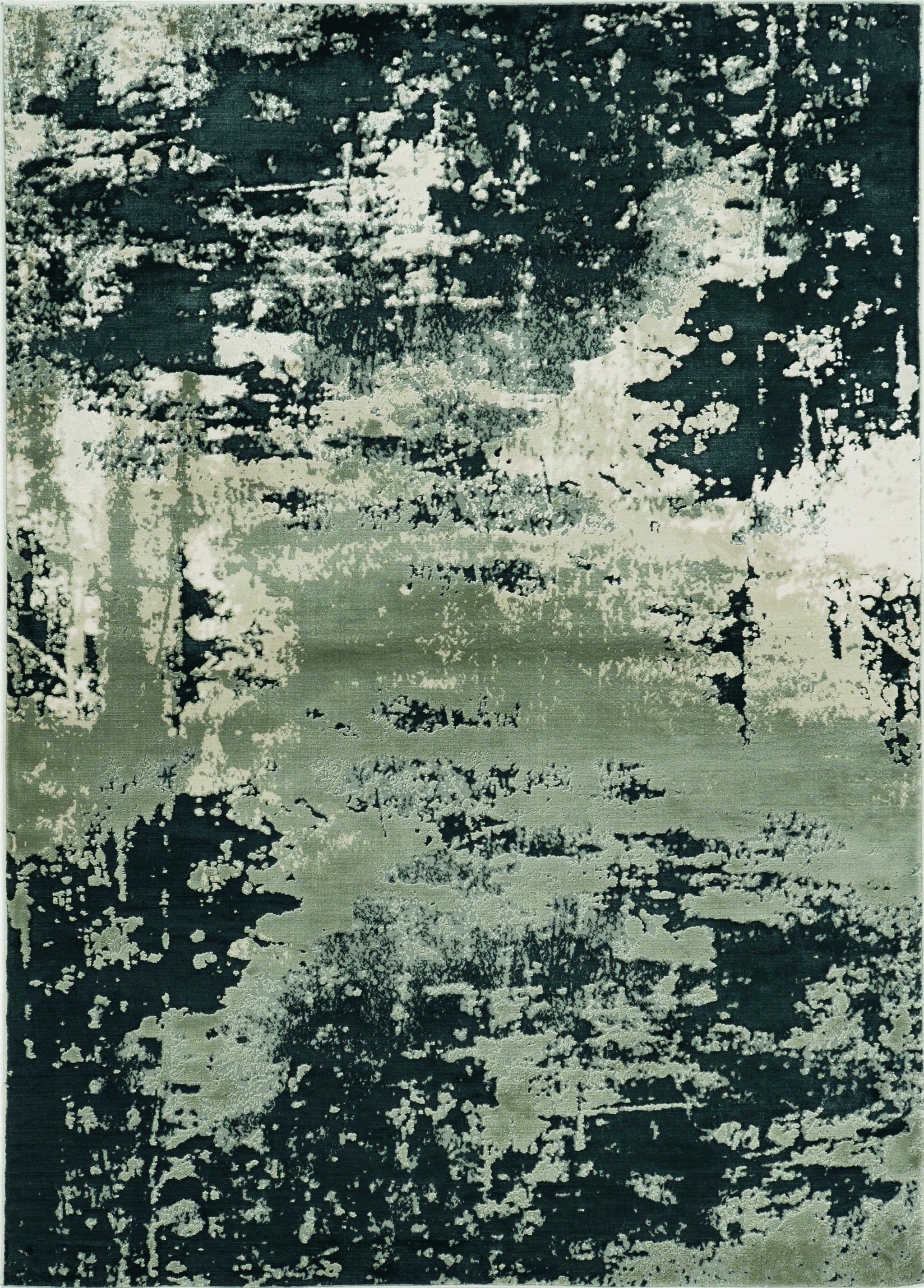 10'x13' Silver Charcoal Machine Woven Abstract Paint Splatter Indoor Area Rug Default Title