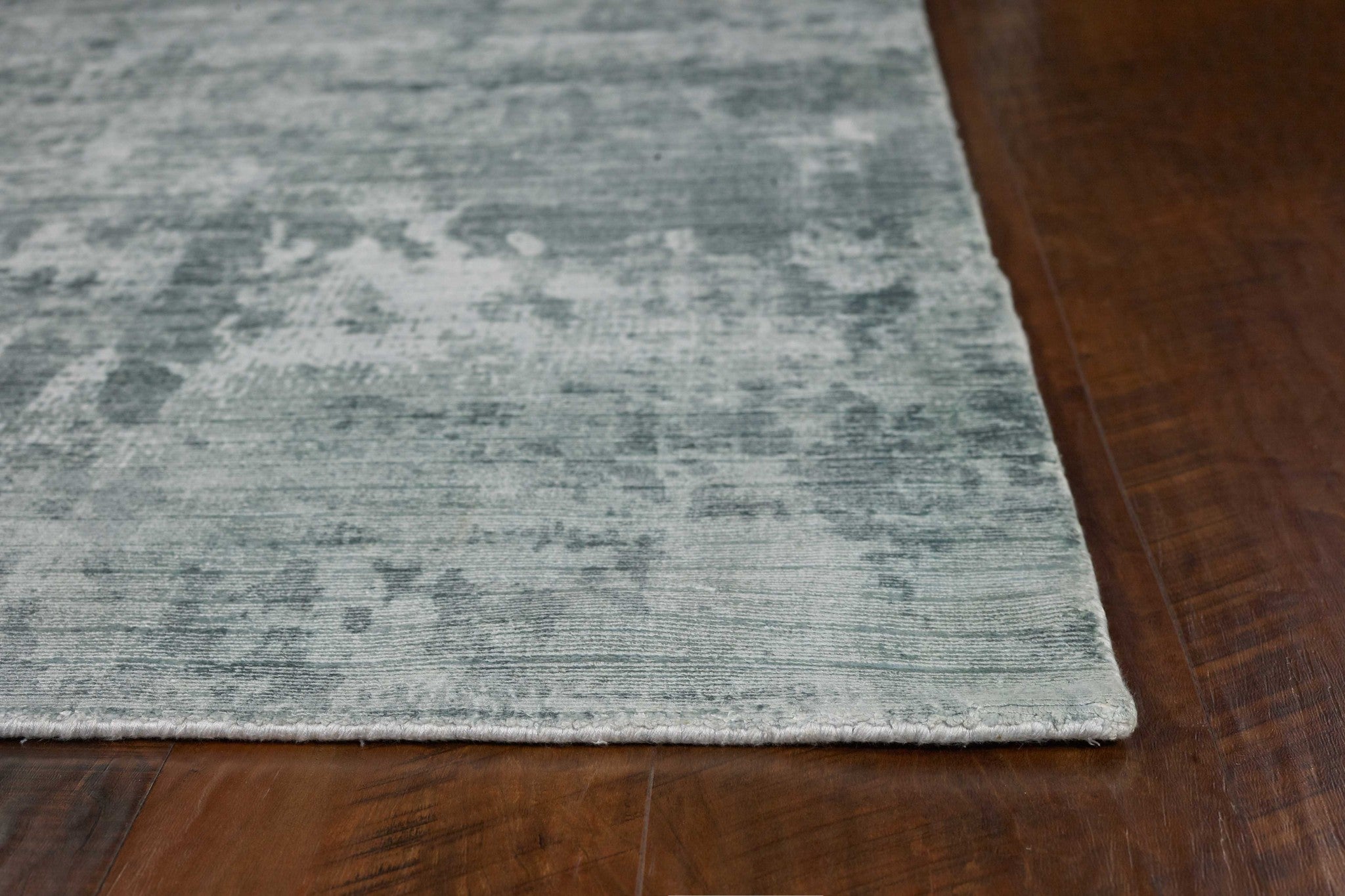 9'x12' Dew Grey Hand Loomed Abstract Brushstroke Indoor Area Rug