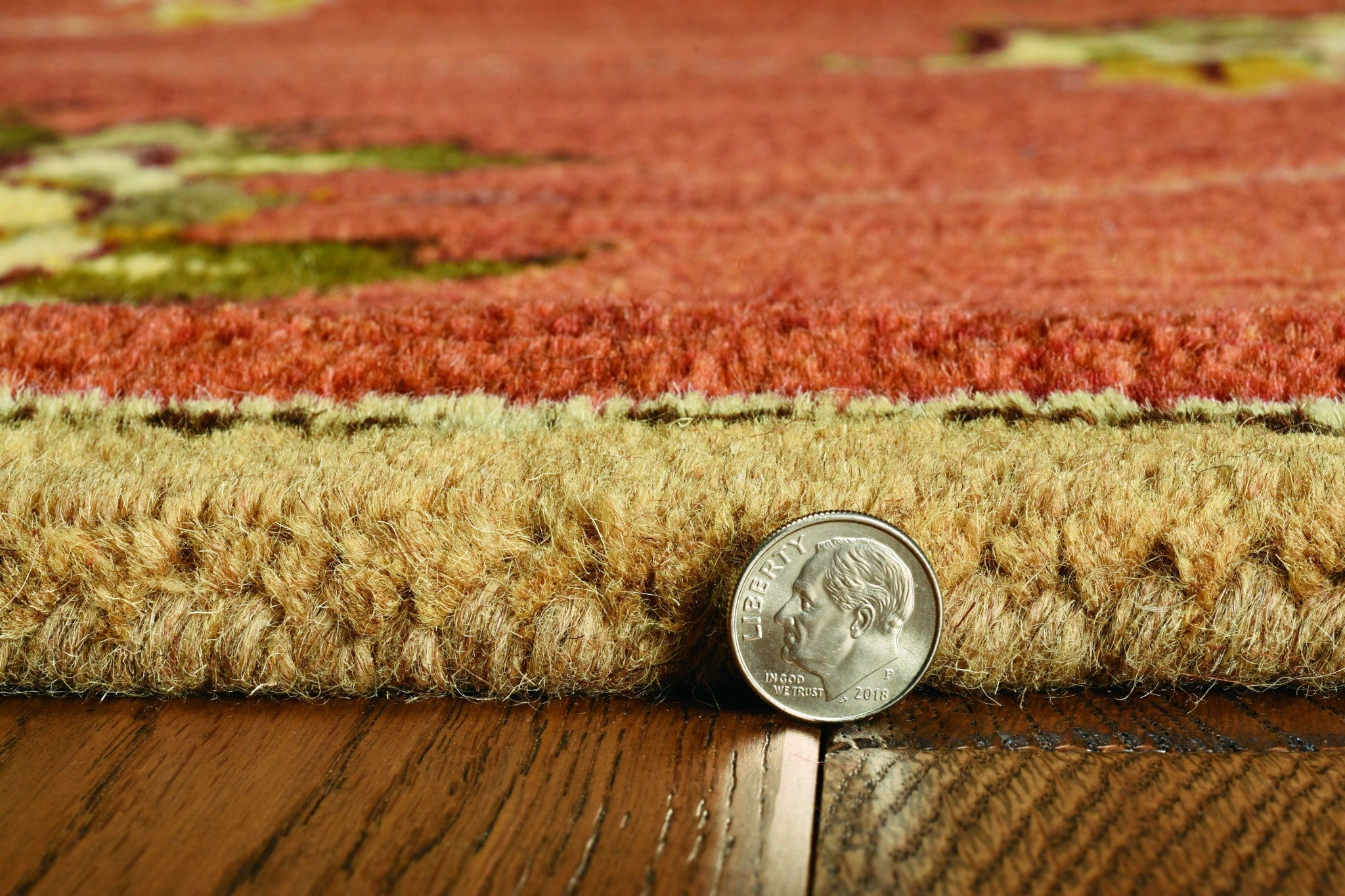 9'x13' Sienna Orange Hand Tufted Traditional Floral Indoor Area Rug