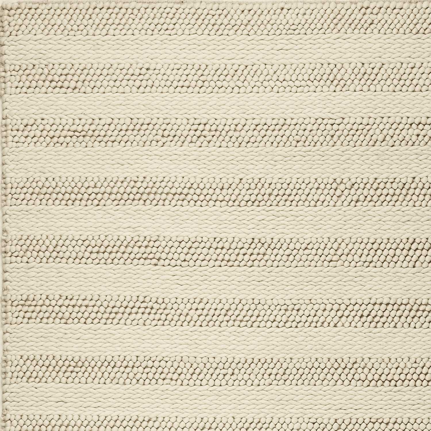 9' x 13' Wool White Area Rug