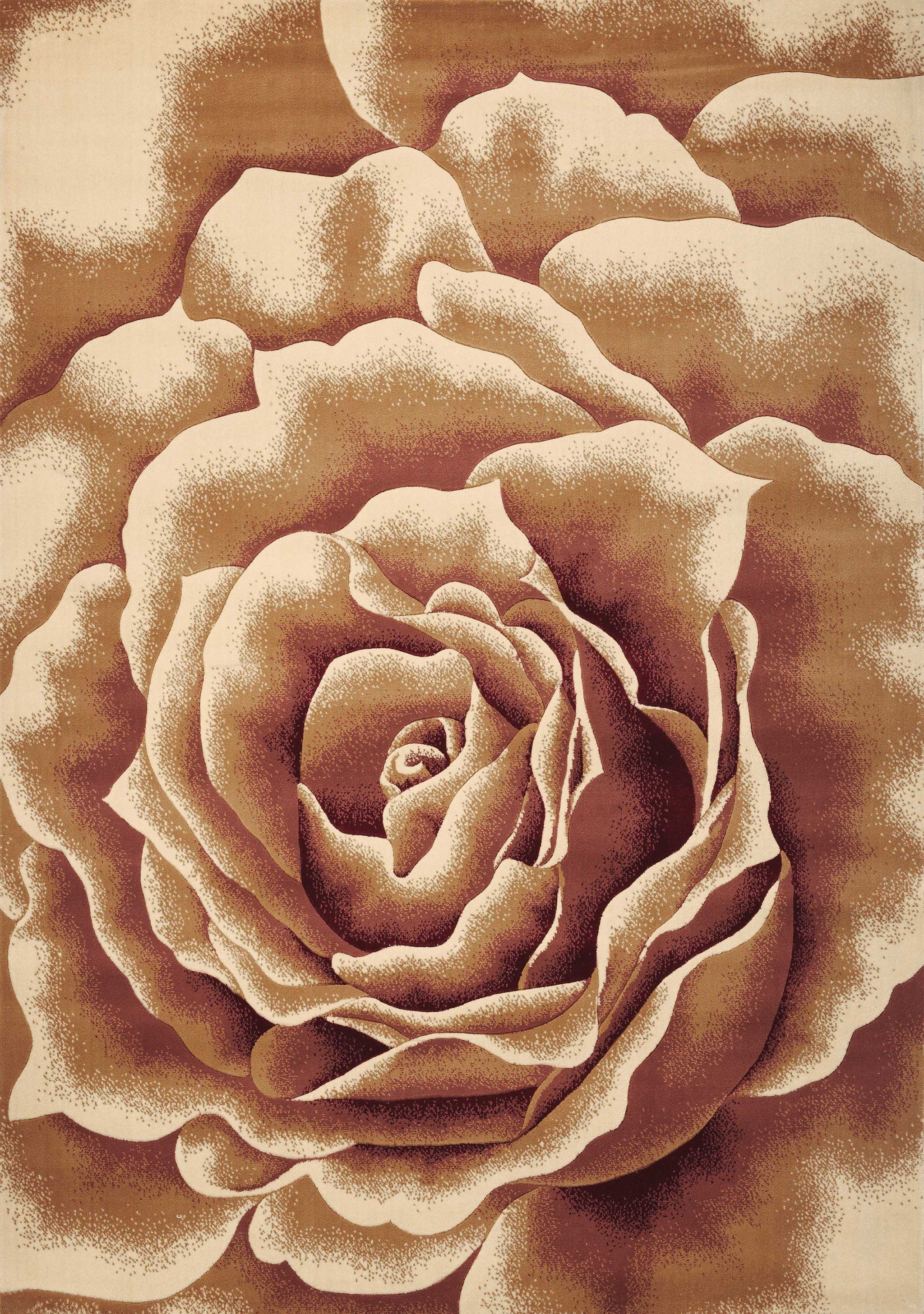 5' x 8' Ivory Floral Indoor Area Rug Default Title