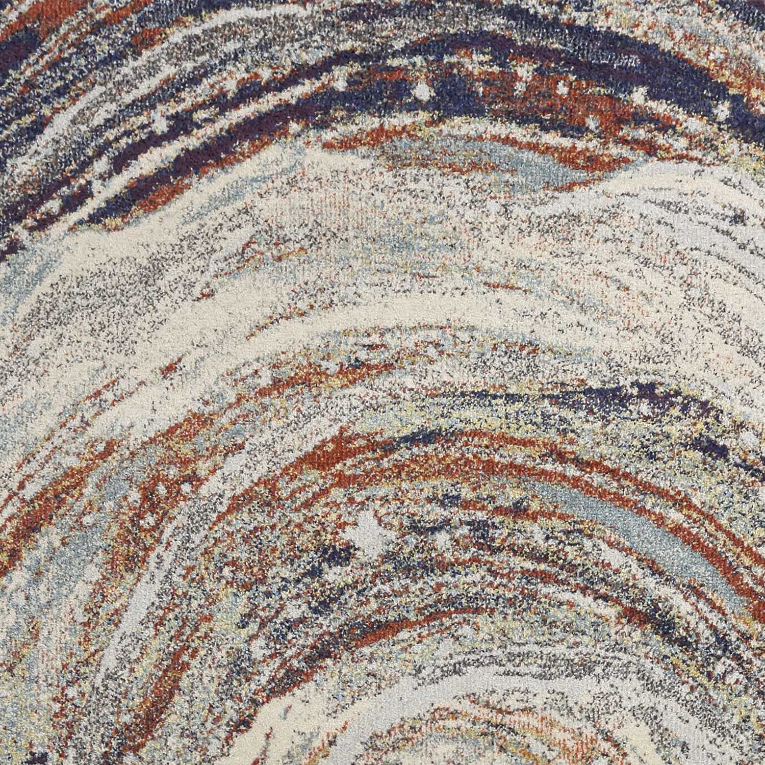 8' Sage Green Machine Woven Floral Medallion Disk Round Indoor Area Rug