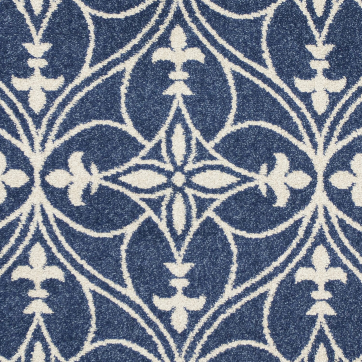 7' x 9' Denim Vintage Trellis UV Treated Indoor Area Rug Default Title