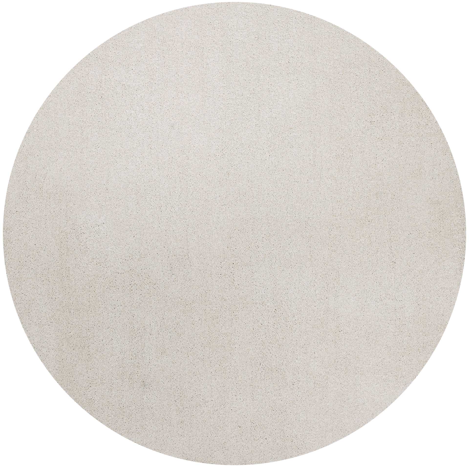 6' Ivory Round Indoor Shag Rug Default Title