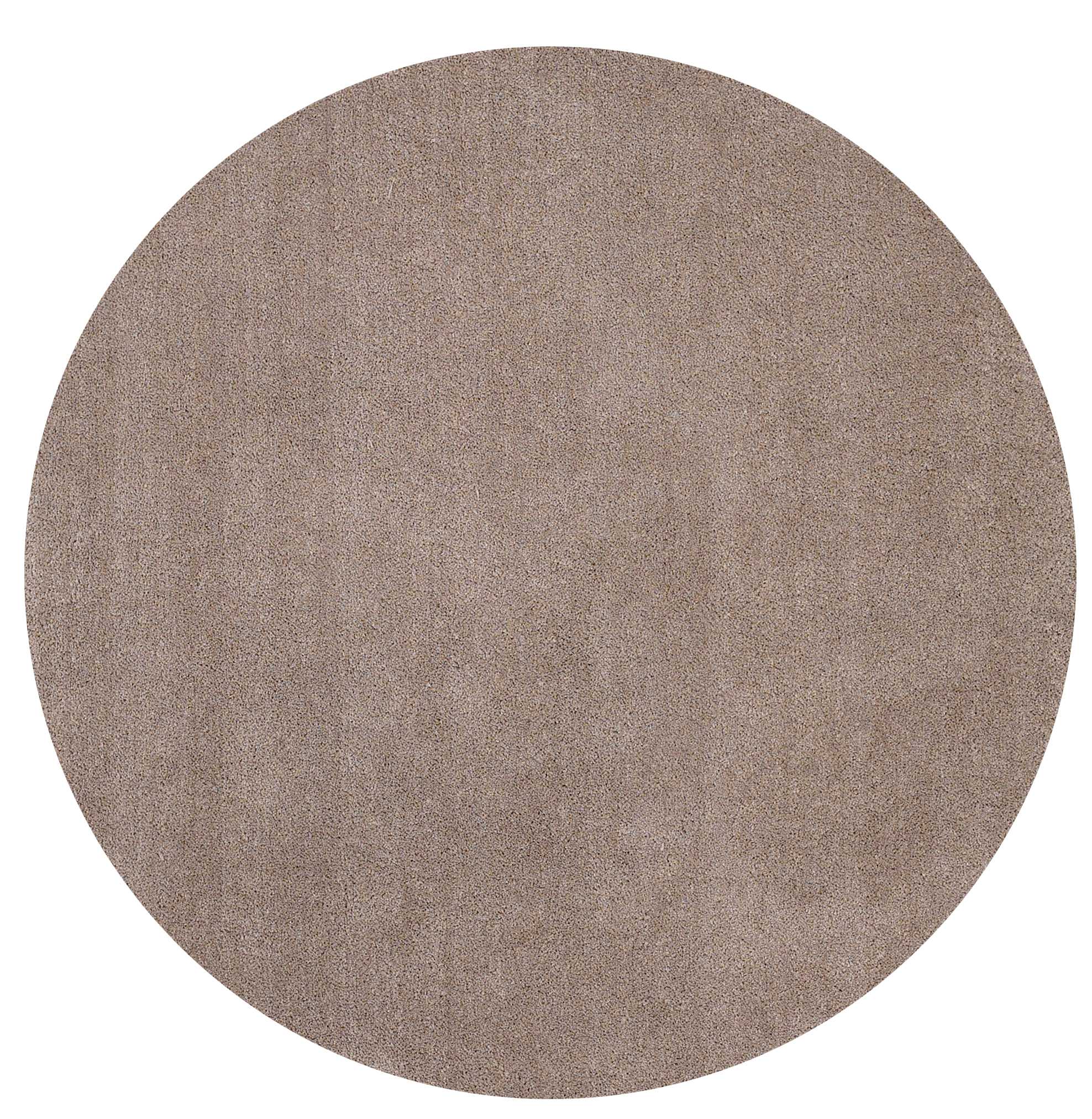 6' Round Beige Plain Indoor Area Rug Default Title