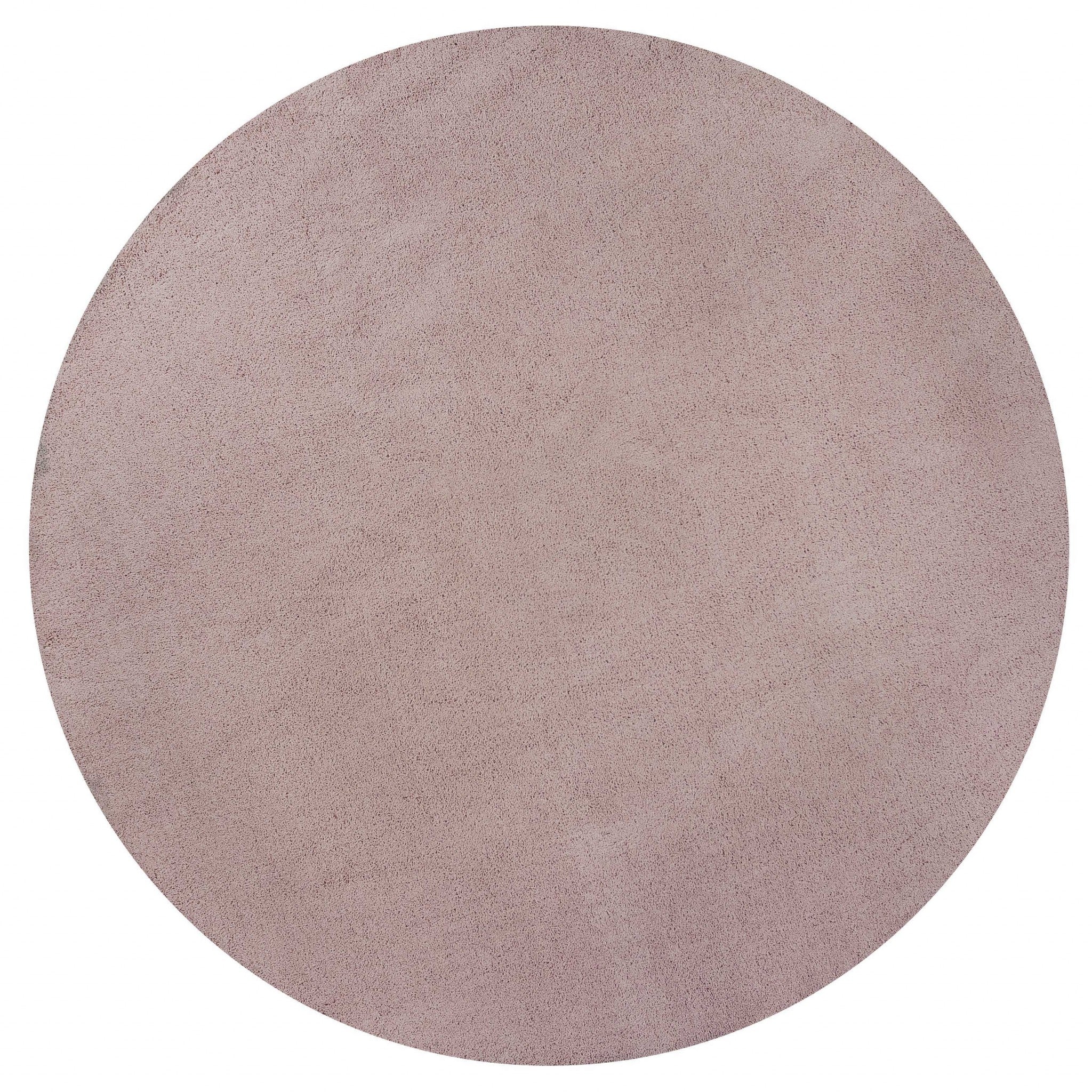 6' Rose Pink Round Indoor Shag Rug Default Title