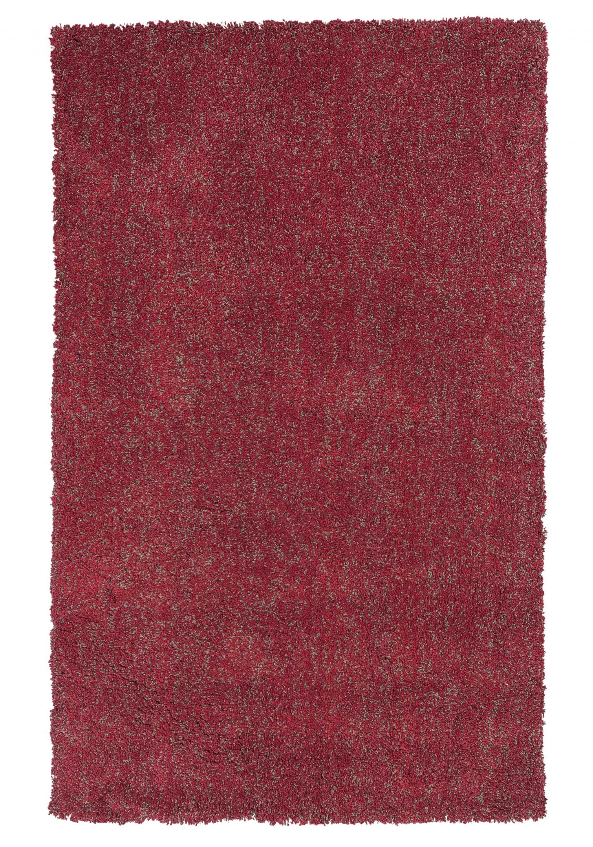 5' x 7' Red Heather Plain Indoor Area Rug Default Title