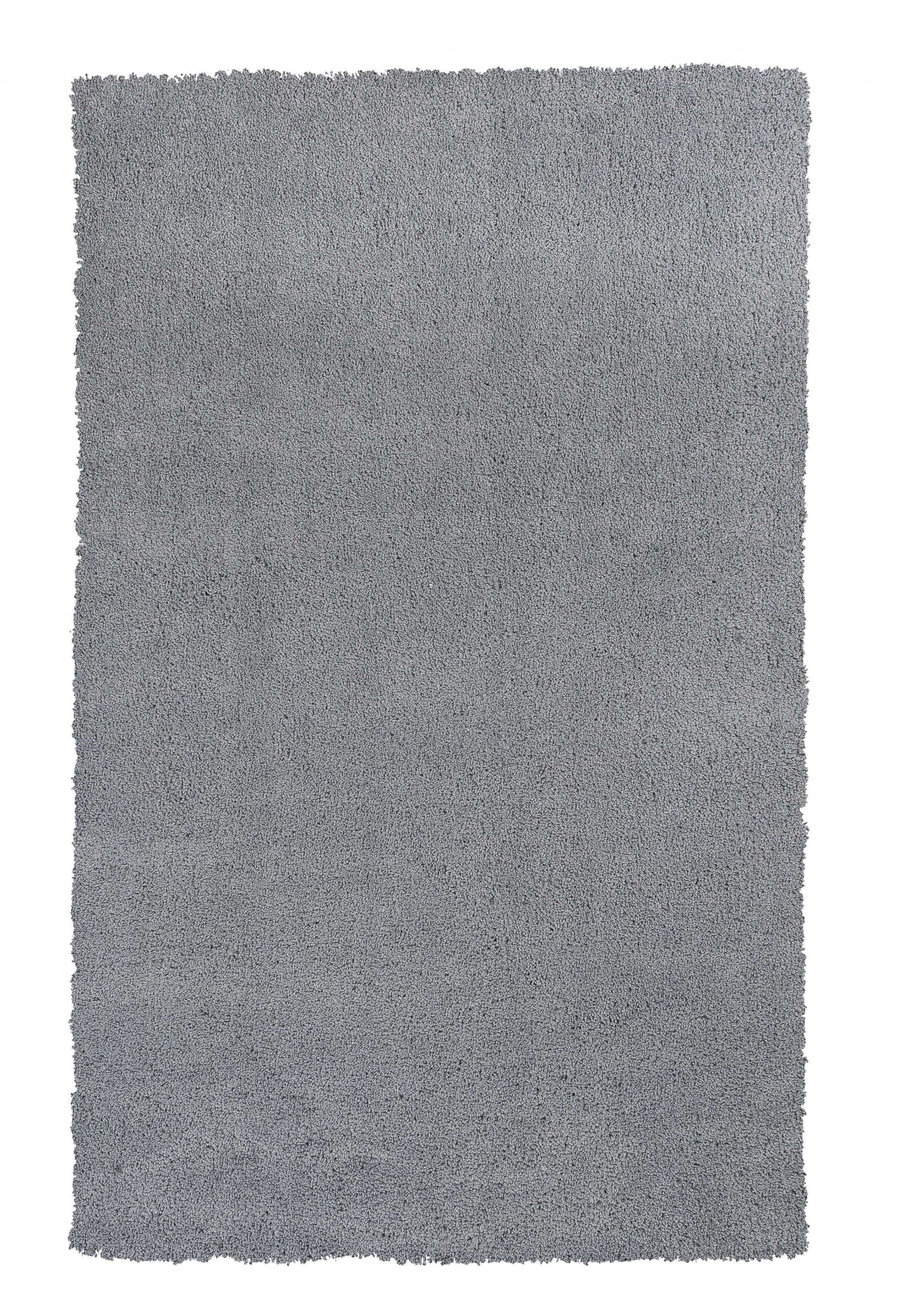 5' x 7' Grey Plain Indoor Area Rug Default Title