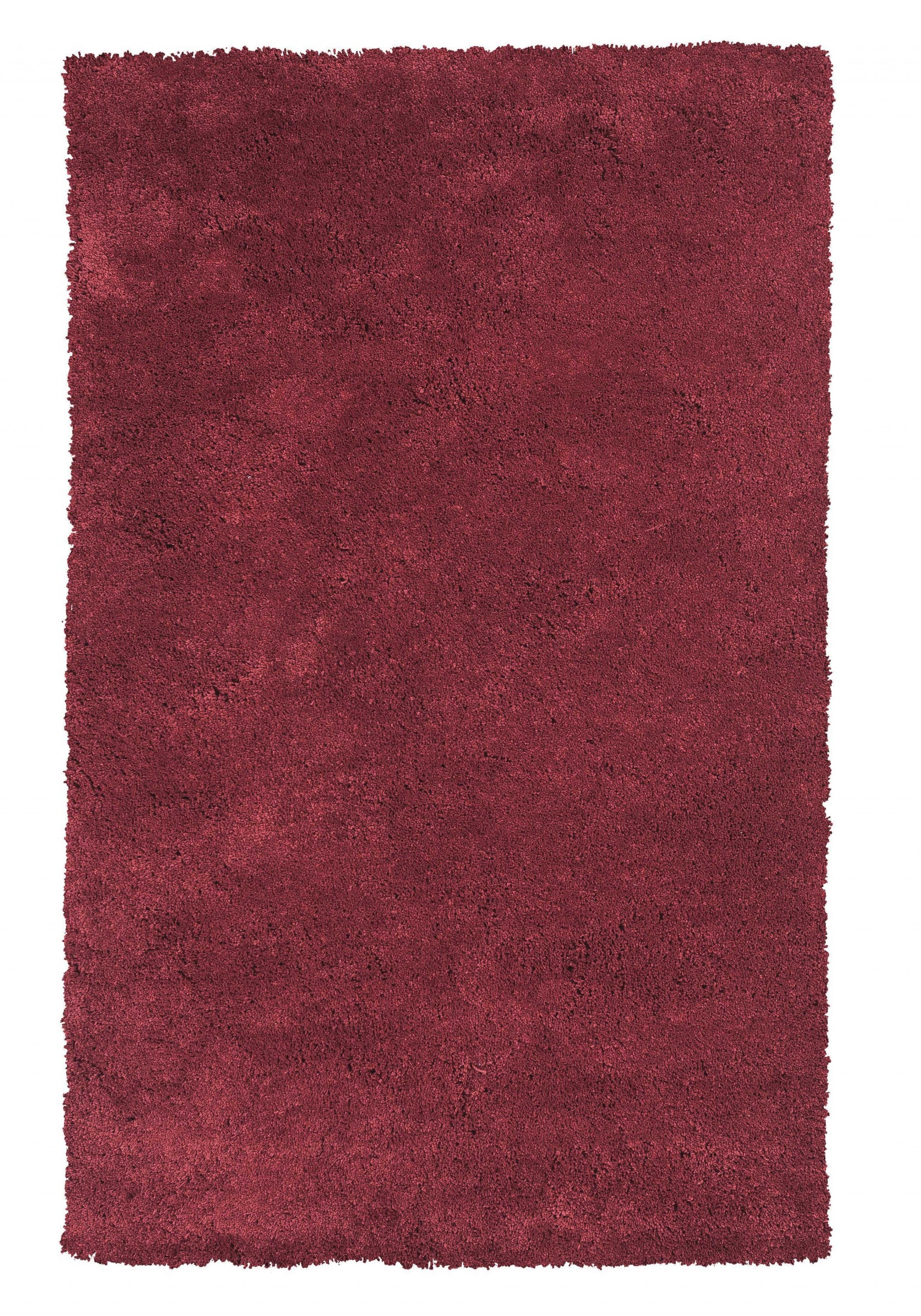 5'x7' Red Indoor Shag Rug Default Title