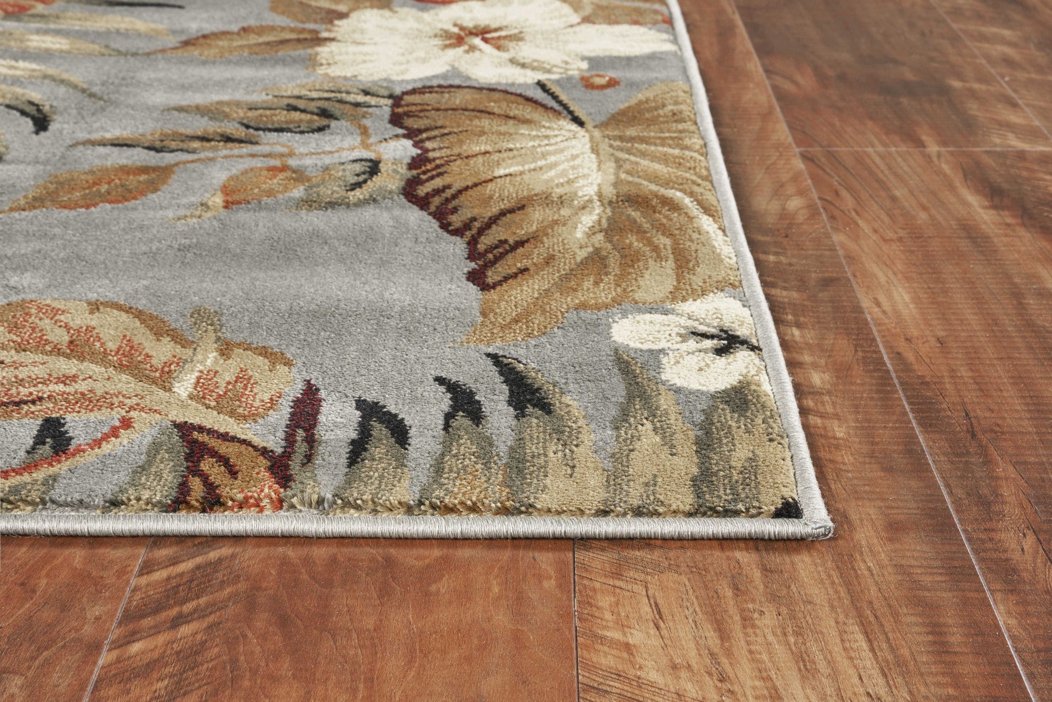 7' Round Slate Blue Winter Pine Trees Indoor Area Rug