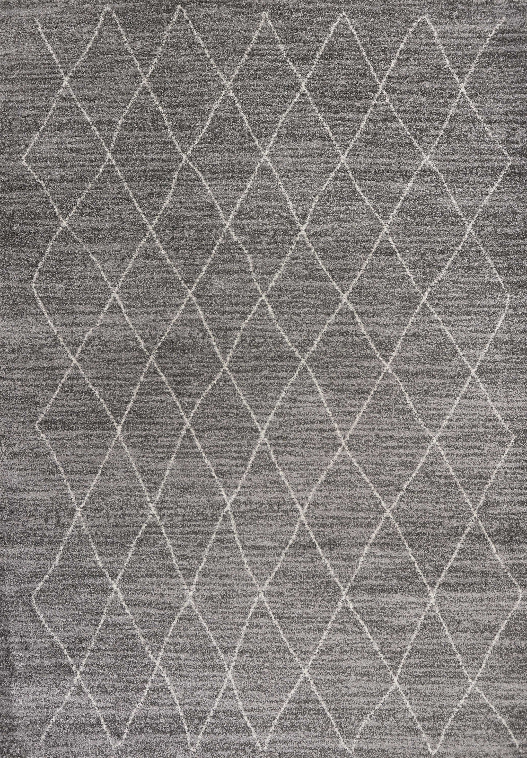 5' x 8' Grey Geometric Diamond Indoor Area Rug Default Title