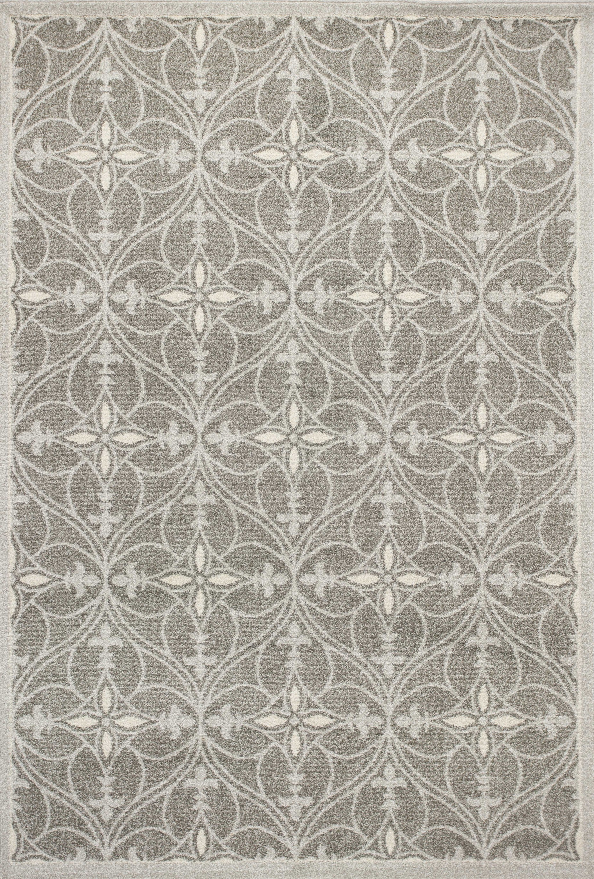 7' x 11' Grey Geometric Trellis UV Treated Indoor Area Rug Default Title