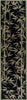 10' Black Hand Tufted Bordered Tropical Bamboo Indoor Runner Rug