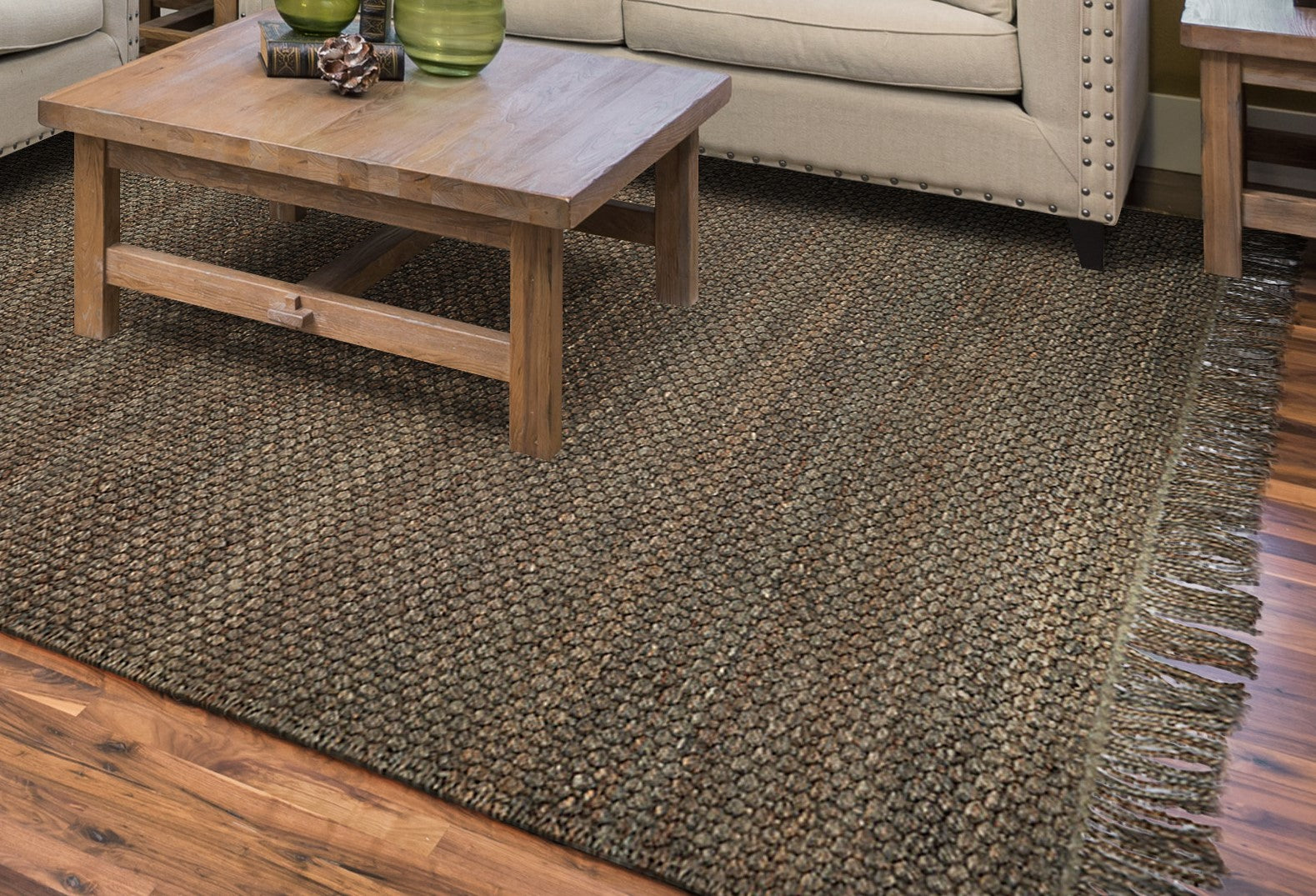 5' x 7' Jute Slate Area Rug
