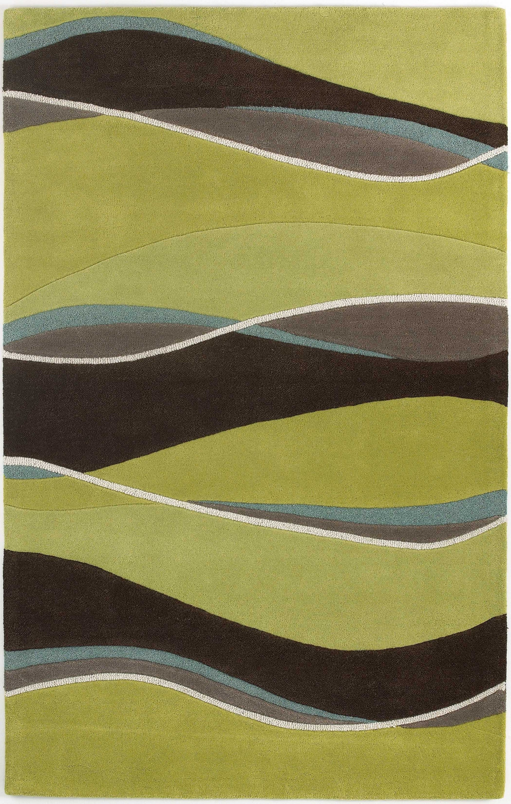 5' x 8'  Wool Lime or  Mocha Area Rug Default Title