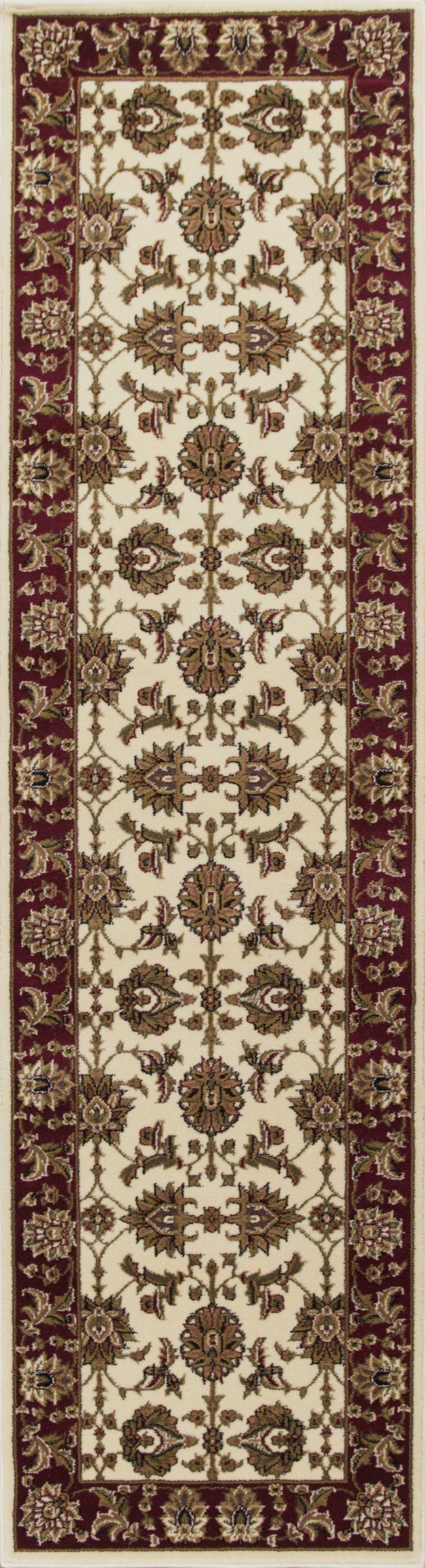 1' x 2' Ivory or Red Floral Vines Area Rug