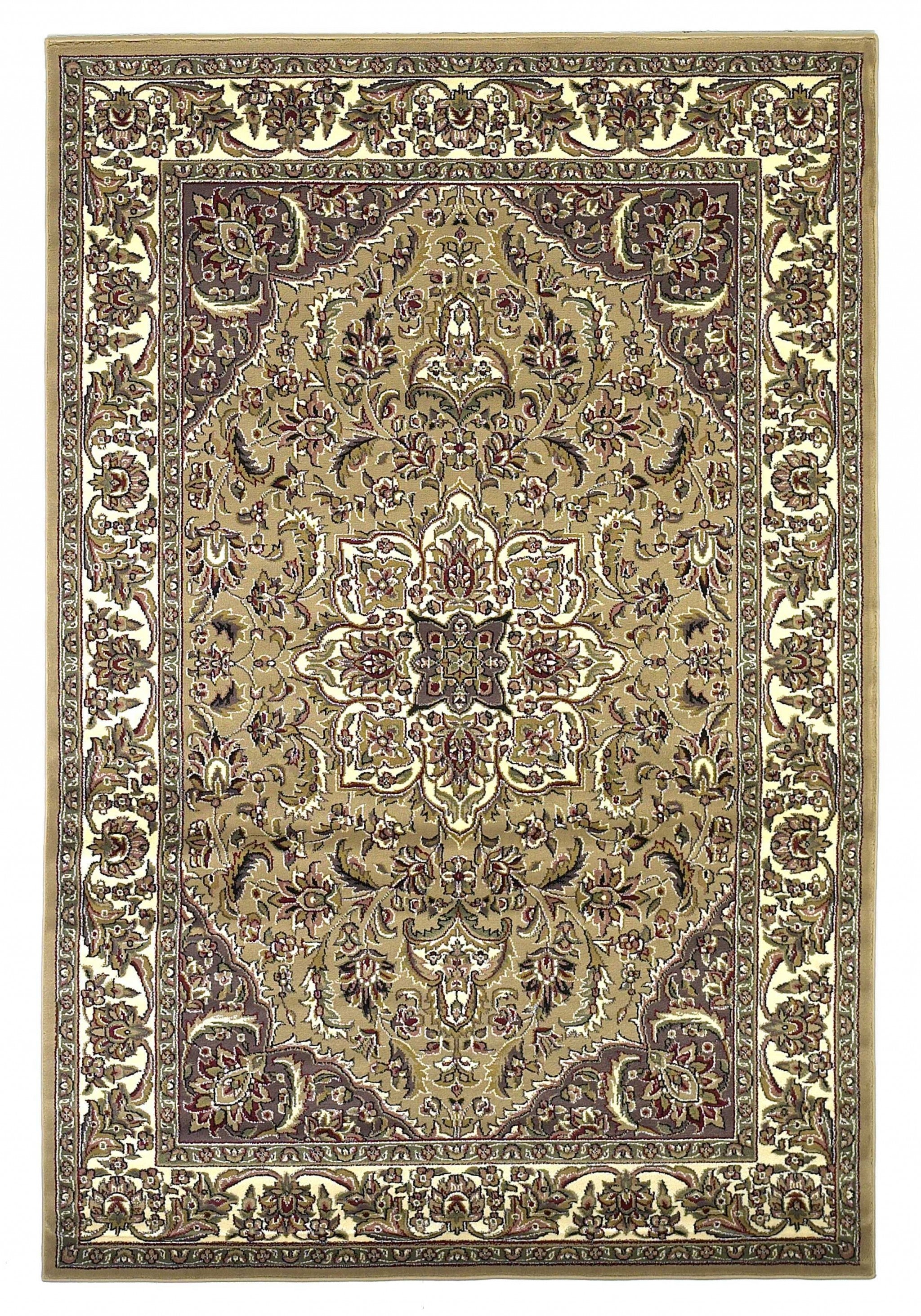 1' x 2' Polypropylene Beige or  Ivory Area Rug