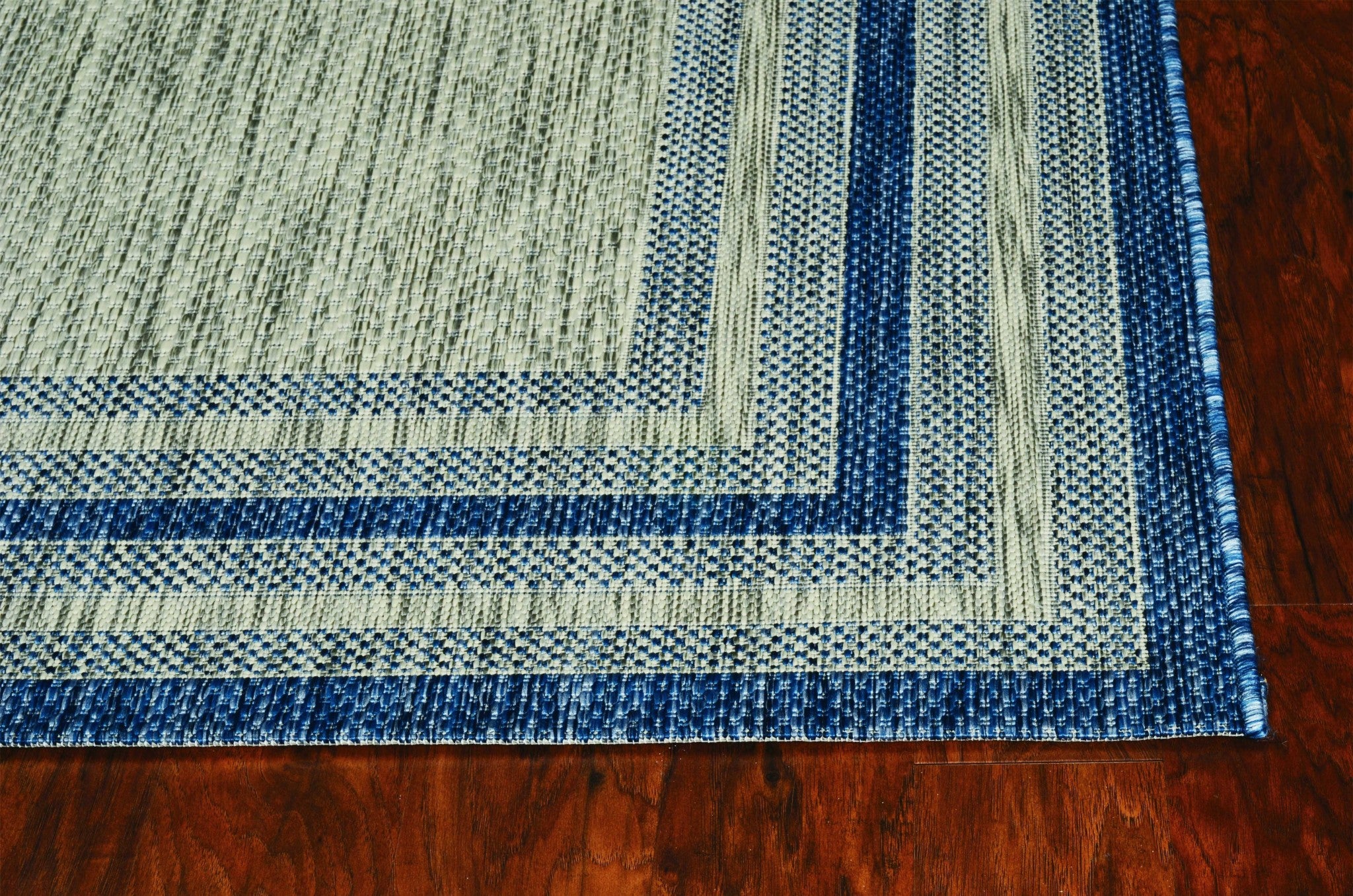 3' x 5' UV Treated Polypropylene Grey or Denim Area Rug
