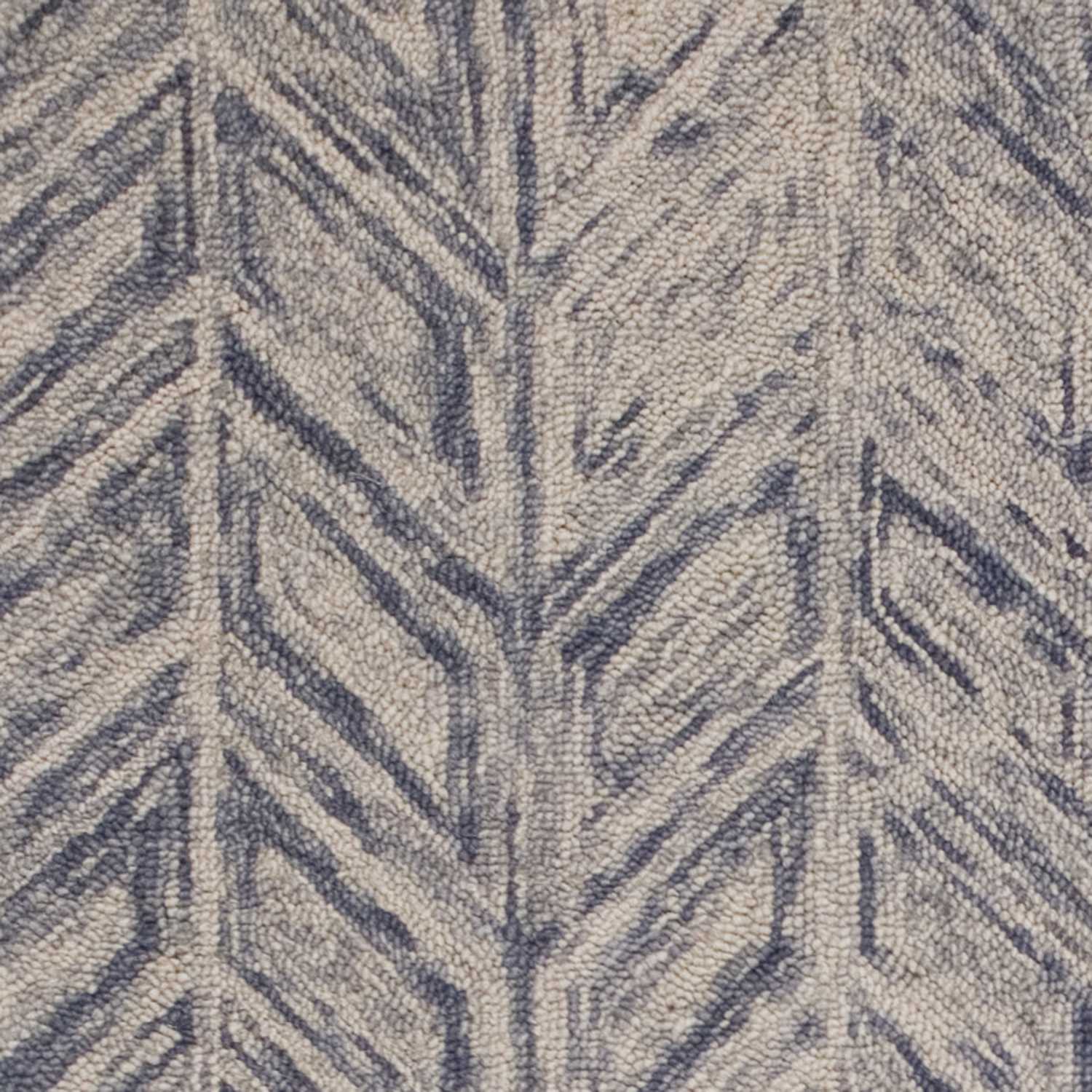 2'x4' Blue Hand Tufted Herringbone Indoor Accent Rug