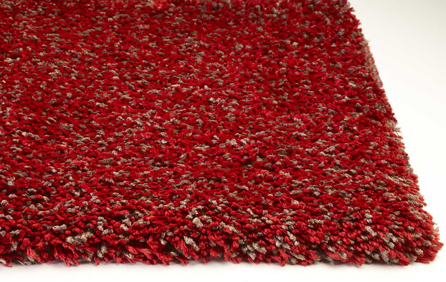 2' x 4' Polyester Red Heather Area Rug