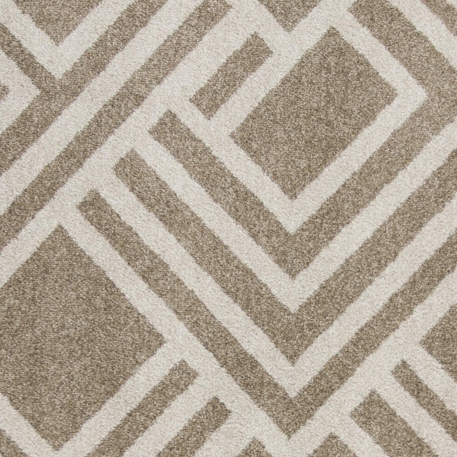 3'x5' Beige Machine Woven UV Treated Geometric Indoor Outdoor Area Rug