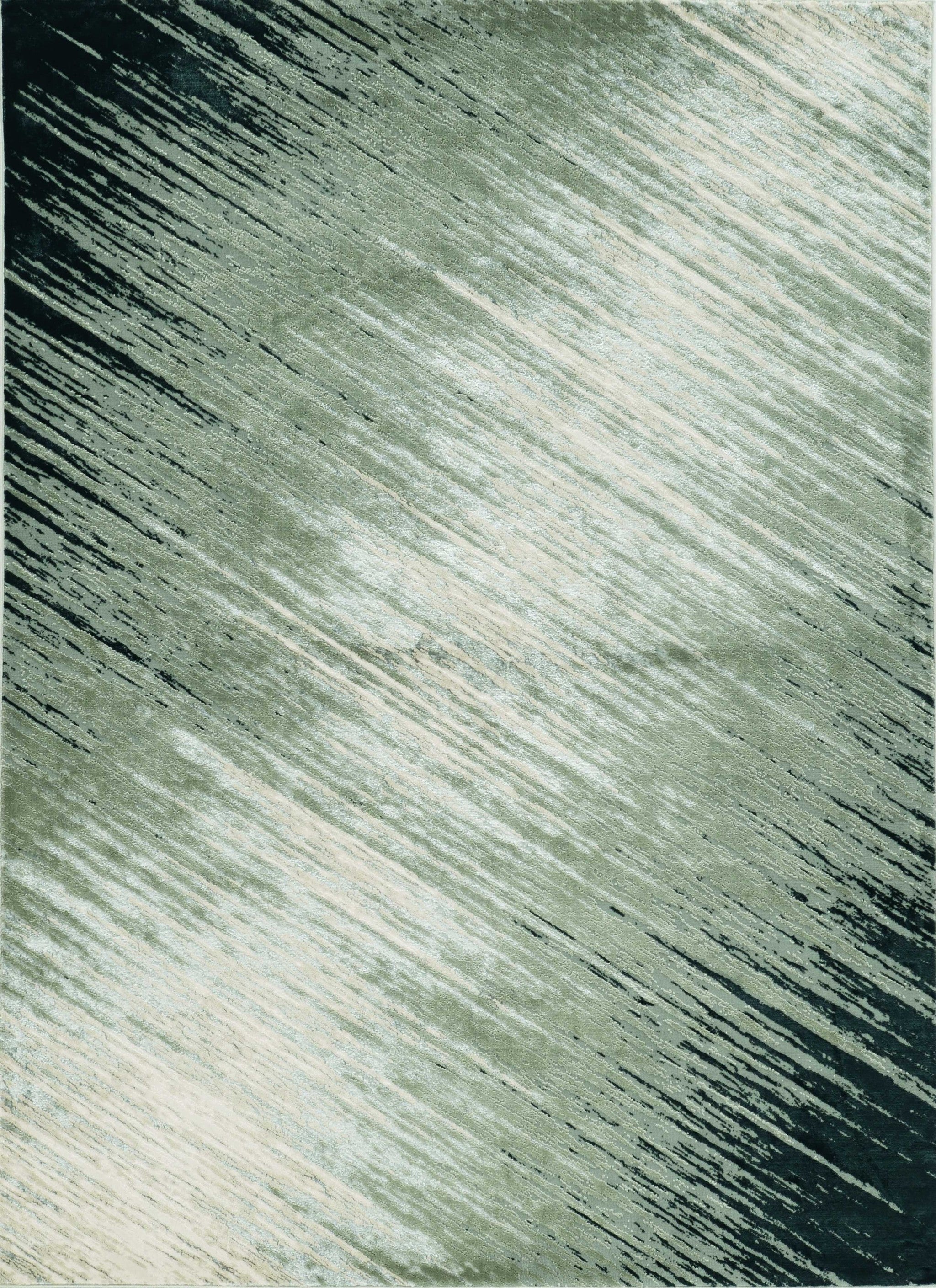 3'x5' Silver Grey Machine Woven Abstract Brushstroke Indoor Area Rug Default Title