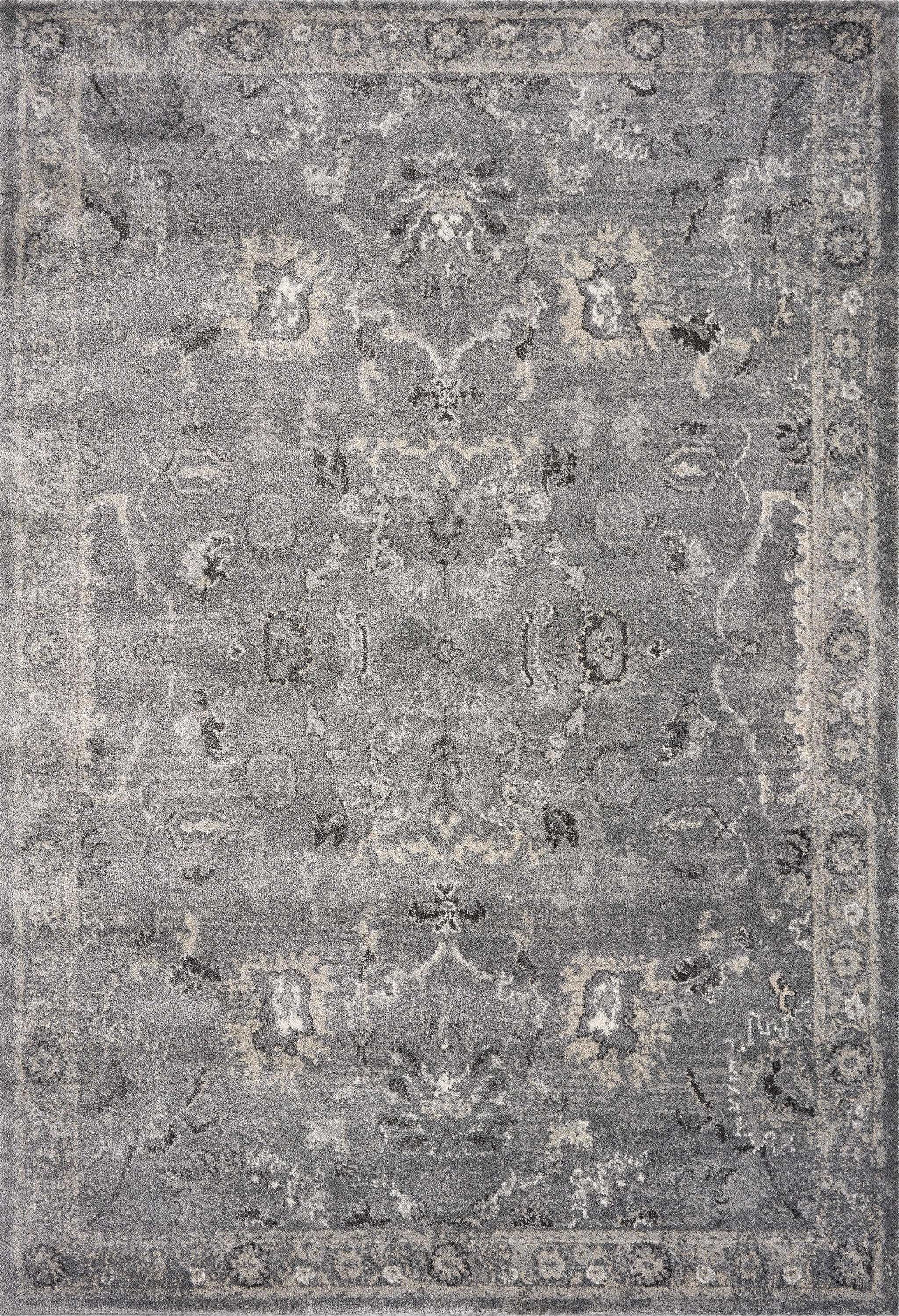 3' x 5' Grey Vintage Area Rug