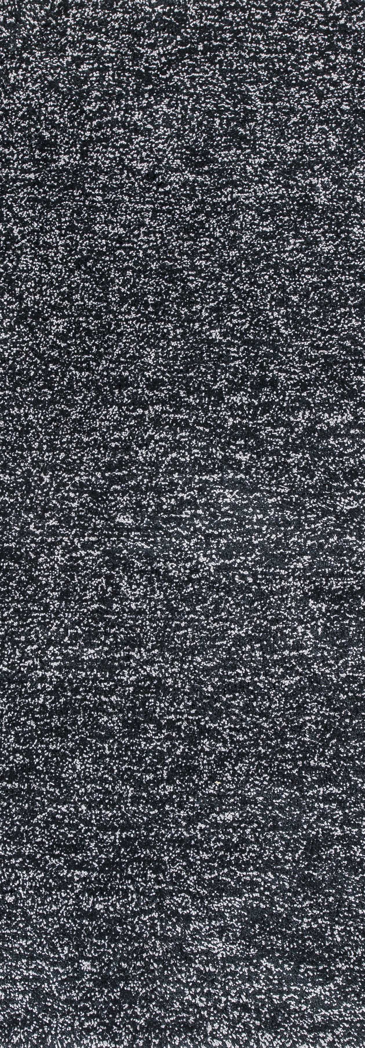 8' Black Heather Plain Runner Rug Default Title