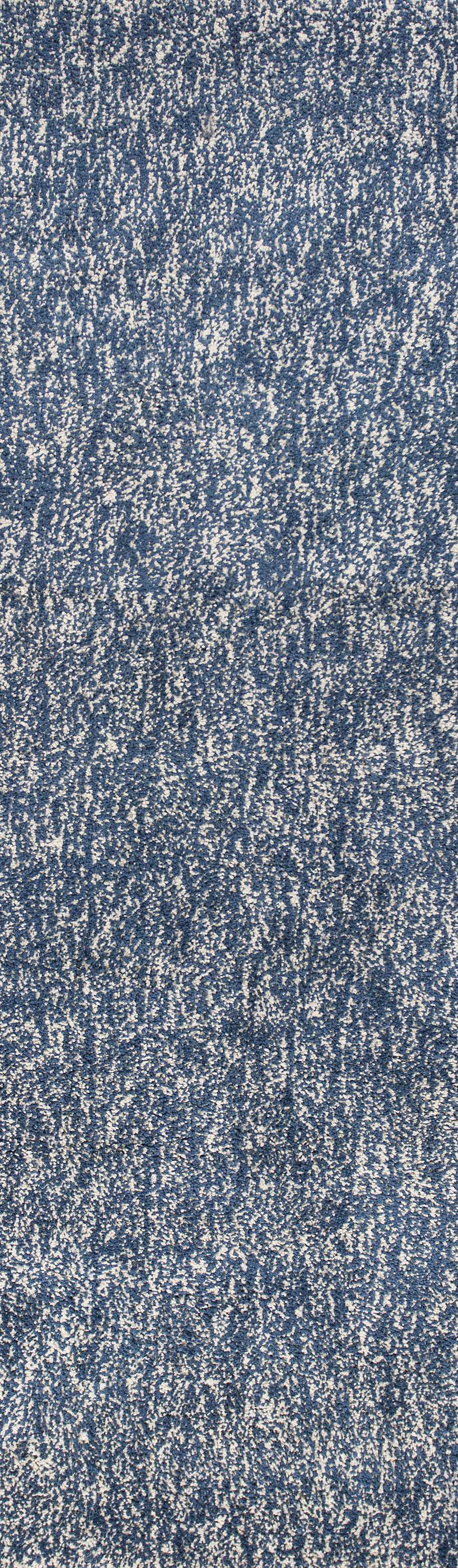 8' Indigo or Ivory Heather Plain Runner Rug Default Title