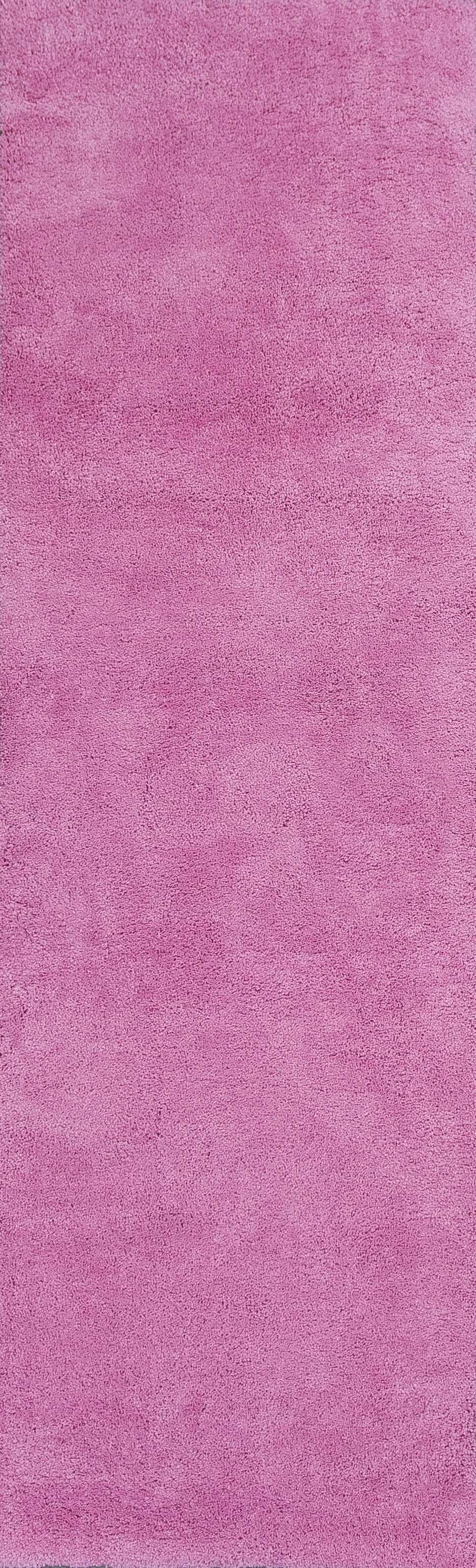8' Hot Pink Plain Runner Rug Default Title