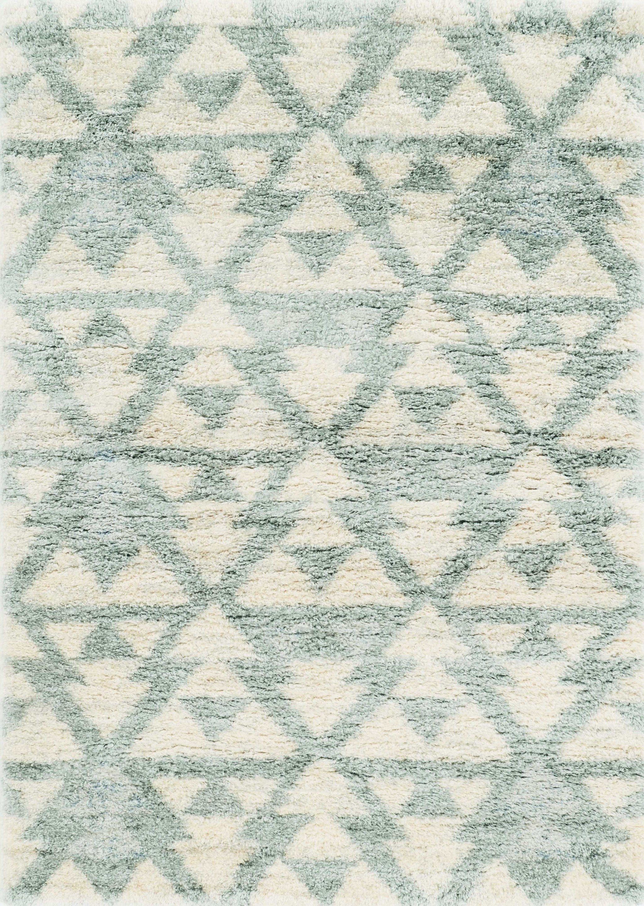 4' x 6' Ivory or Grey Geometric Triangles Area Rug Default Title
