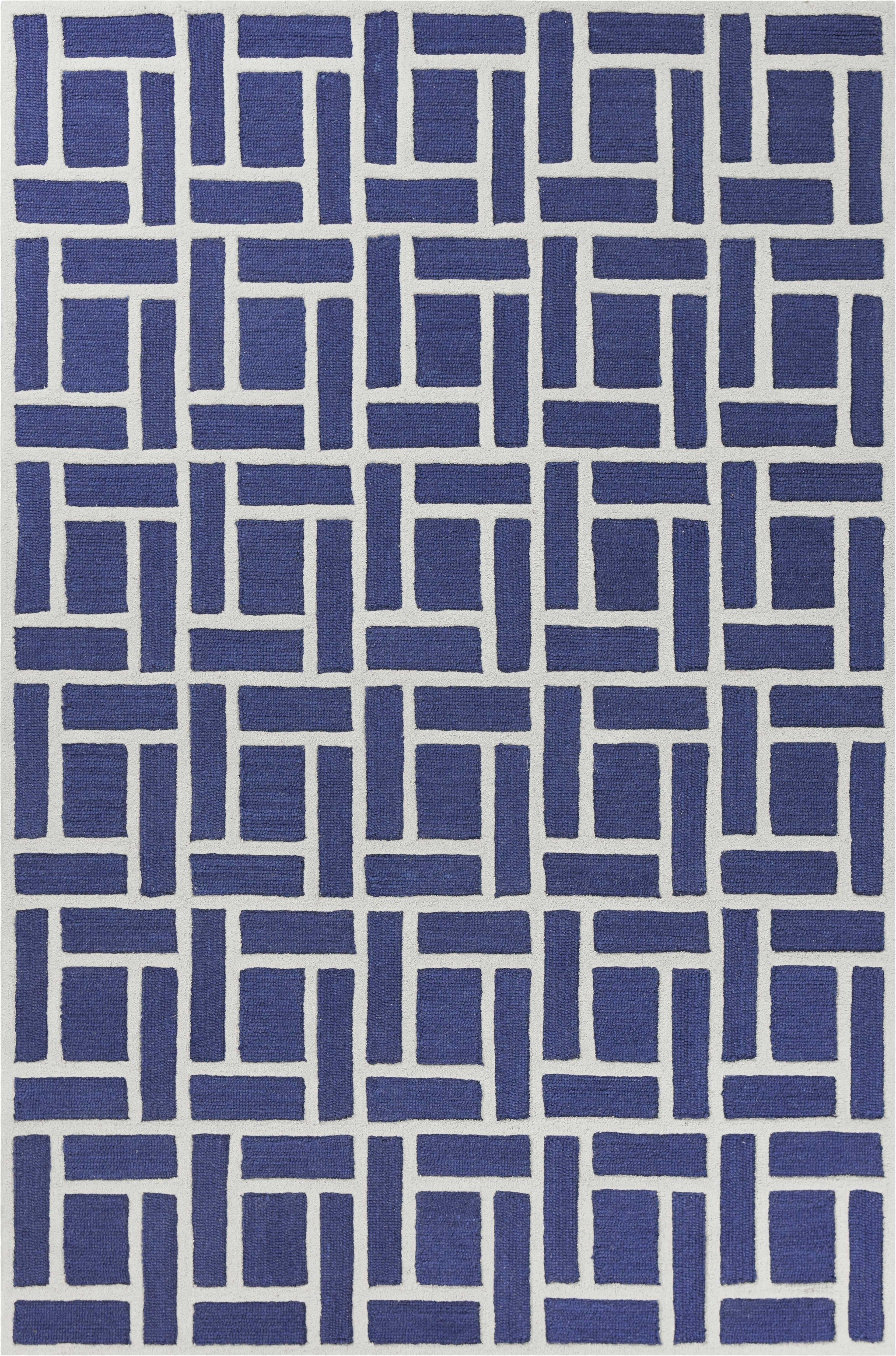 3'3 x 5'3 Wool Indigo Area Rug Default Title