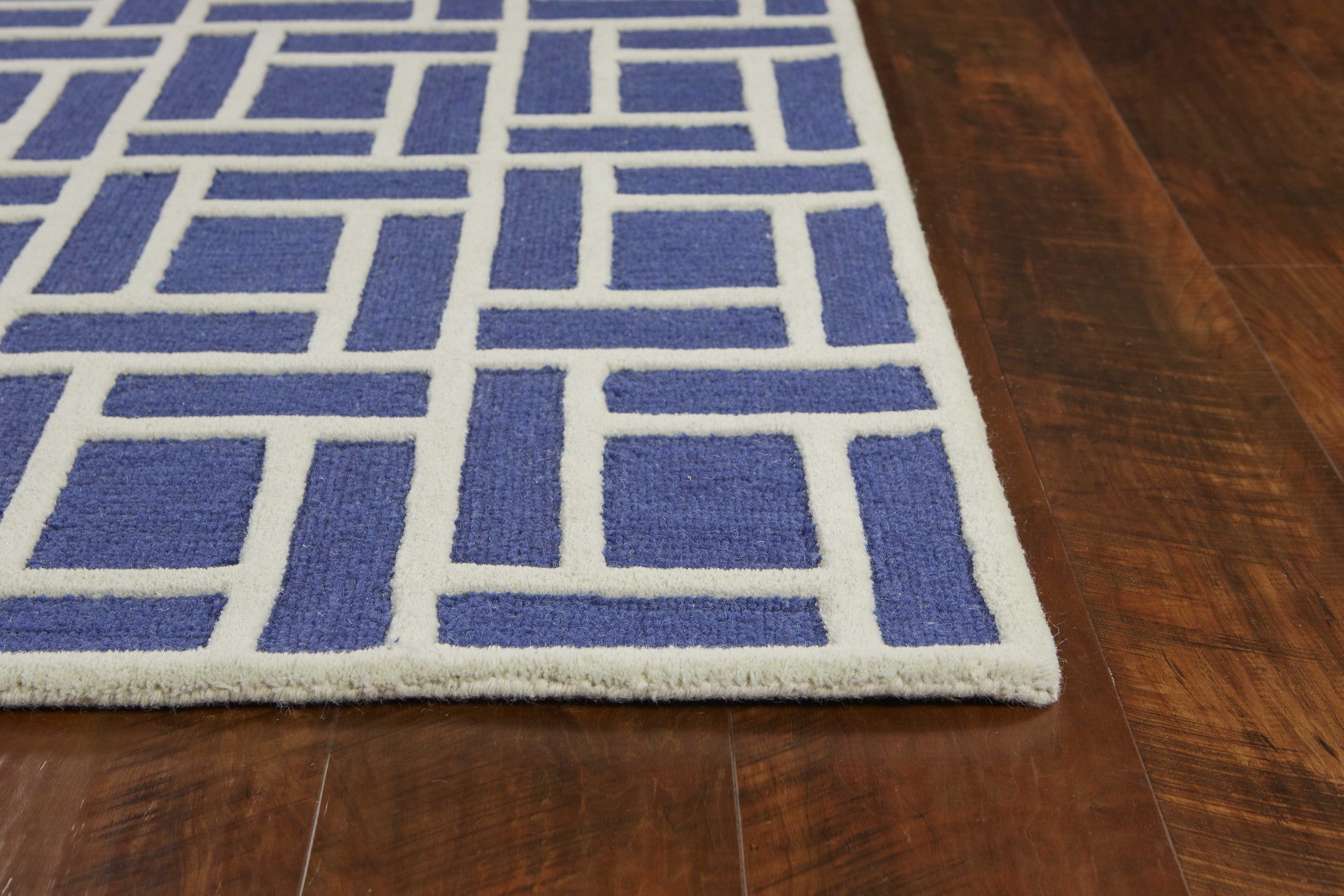 3'3 x 5'3 Wool Indigo Area Rug