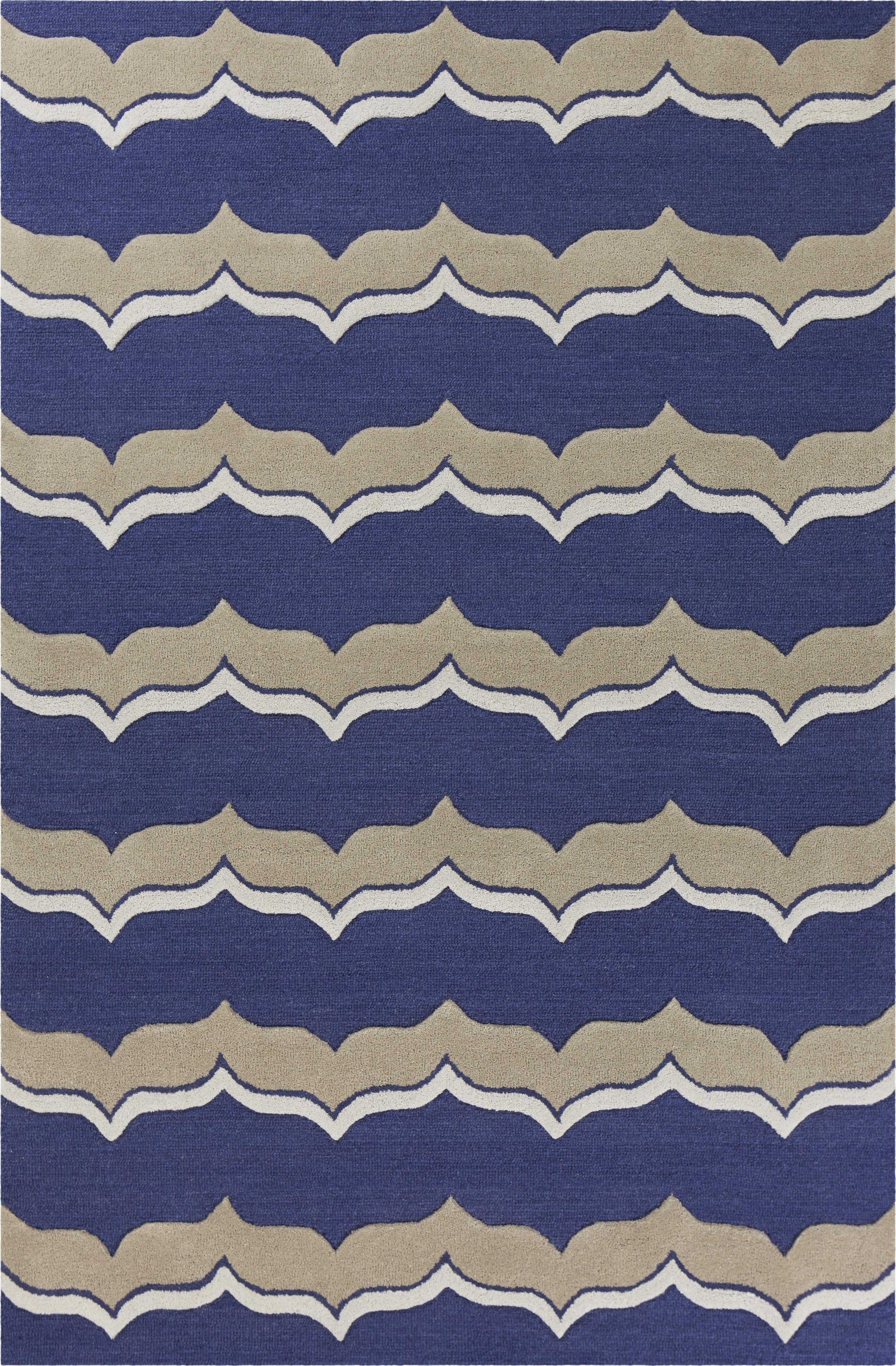 3'3 x 5'3 Wool Indigo Pumice Area Rug Default Title