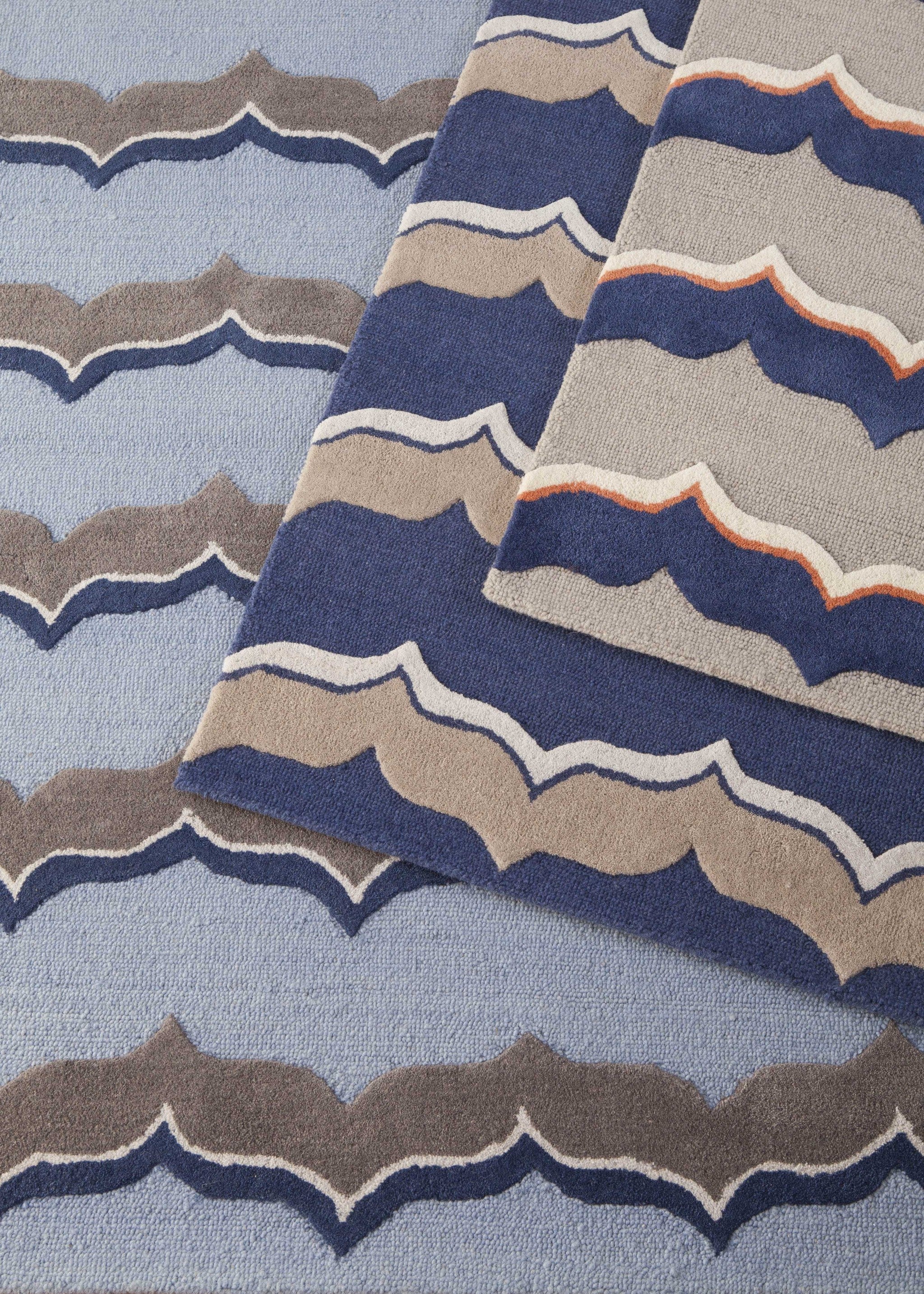 3'3 x 5'3 Wool Indigo Pumice Area Rug