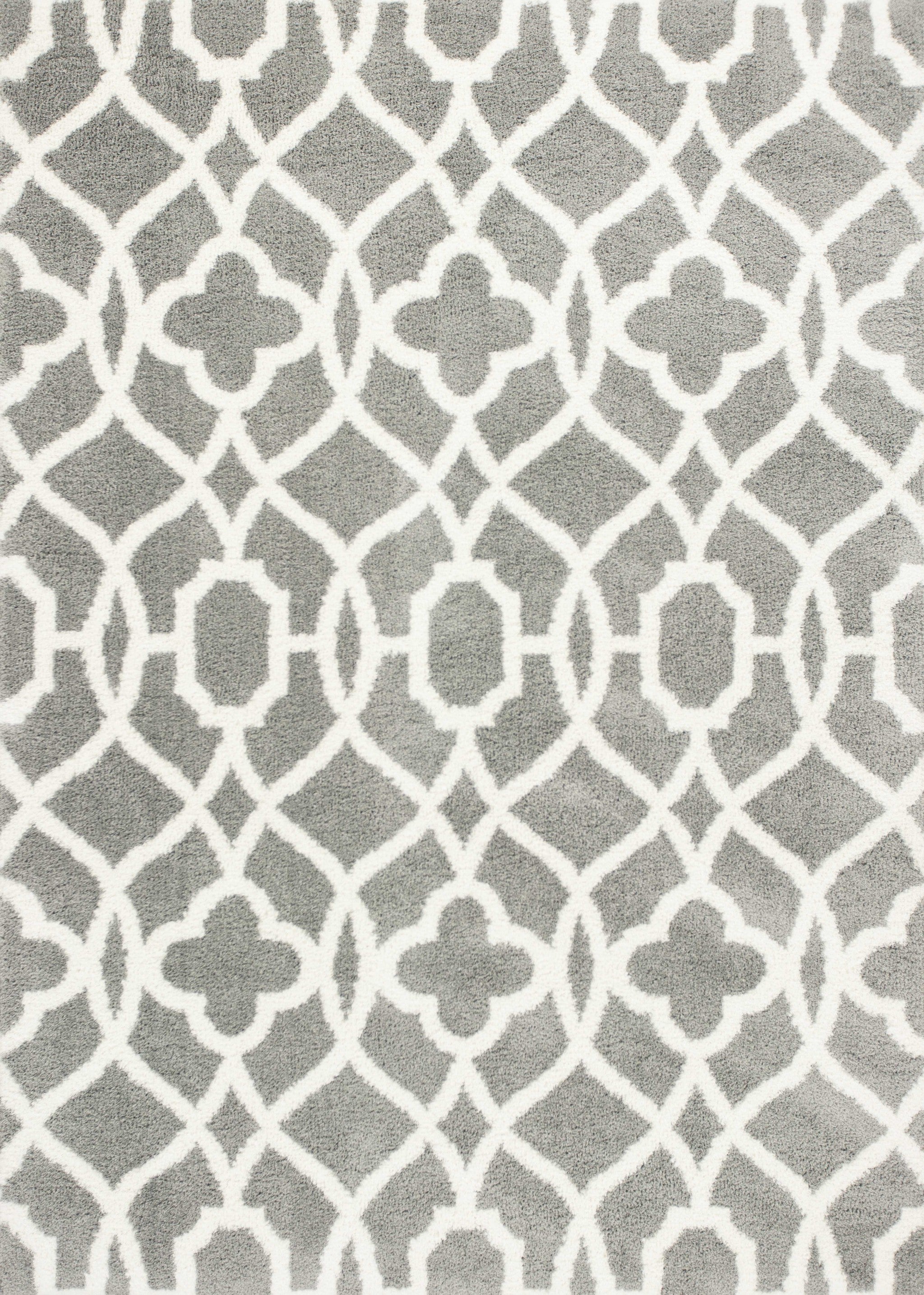 3' x 5' Grey or Ivory Vintage Pattern Area Rug