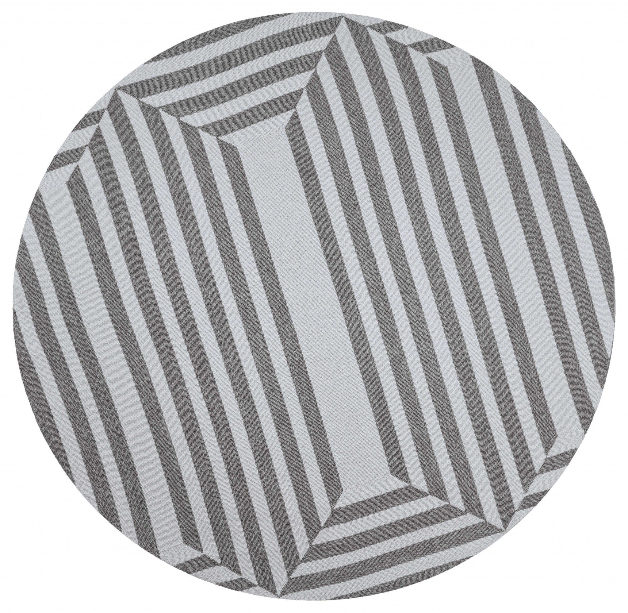 7' Round  UV treated Polypropylene Oatmeal Area Rug Default Title