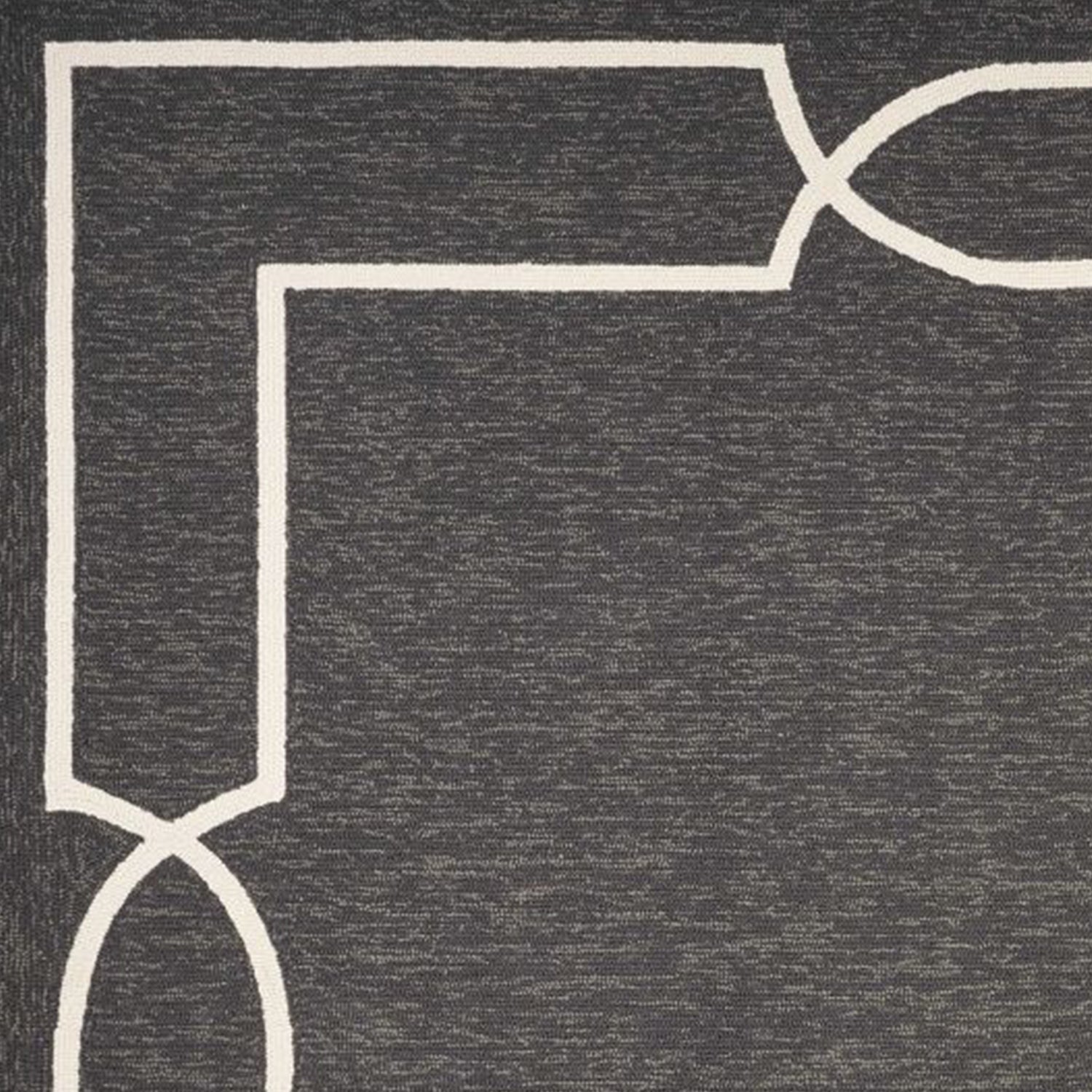 7' Square   UV treated Polypropylene Onyx Area Rug