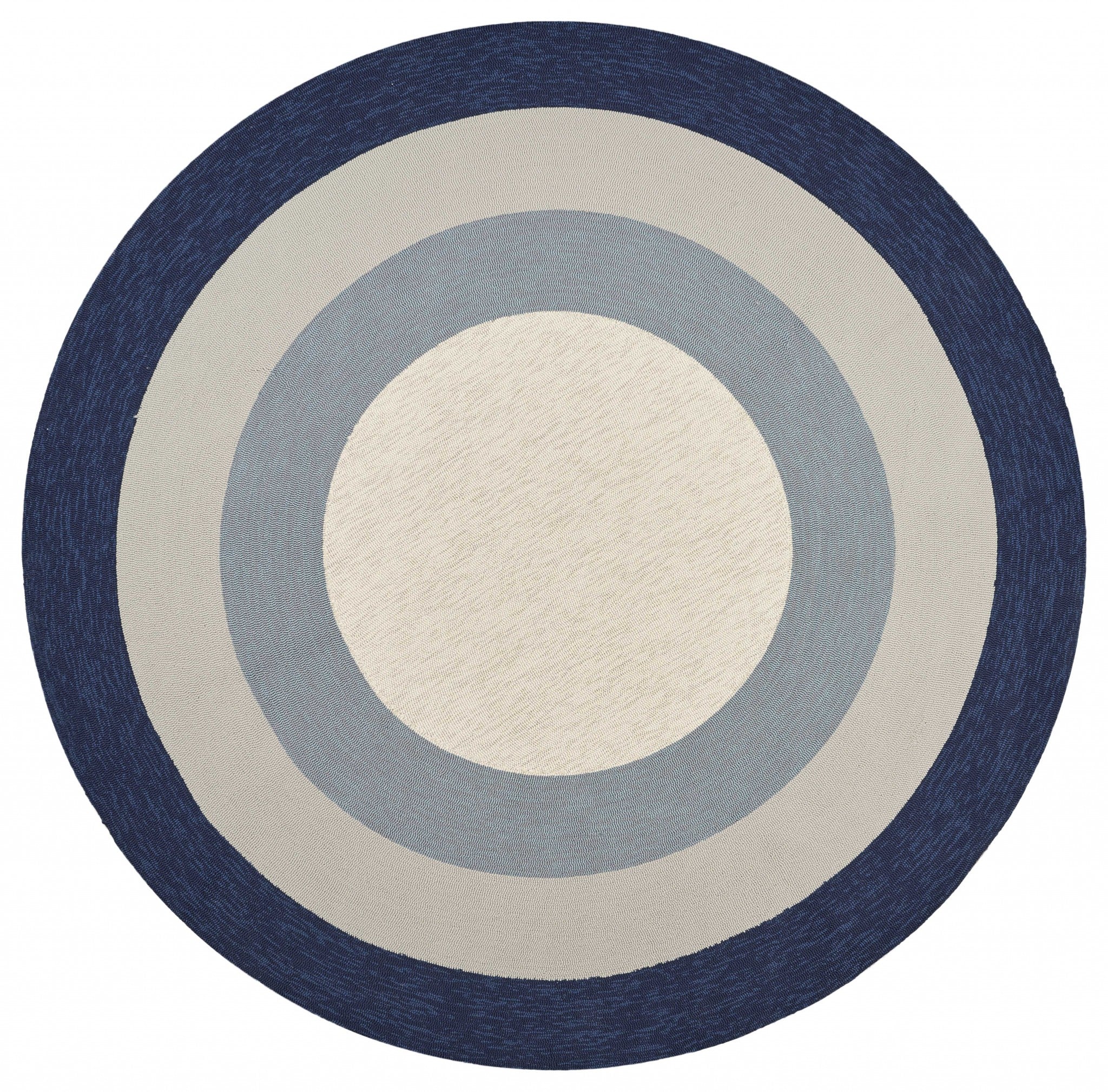 7' Square   UV treated Polypropylene Slate or  Navy Area Rug