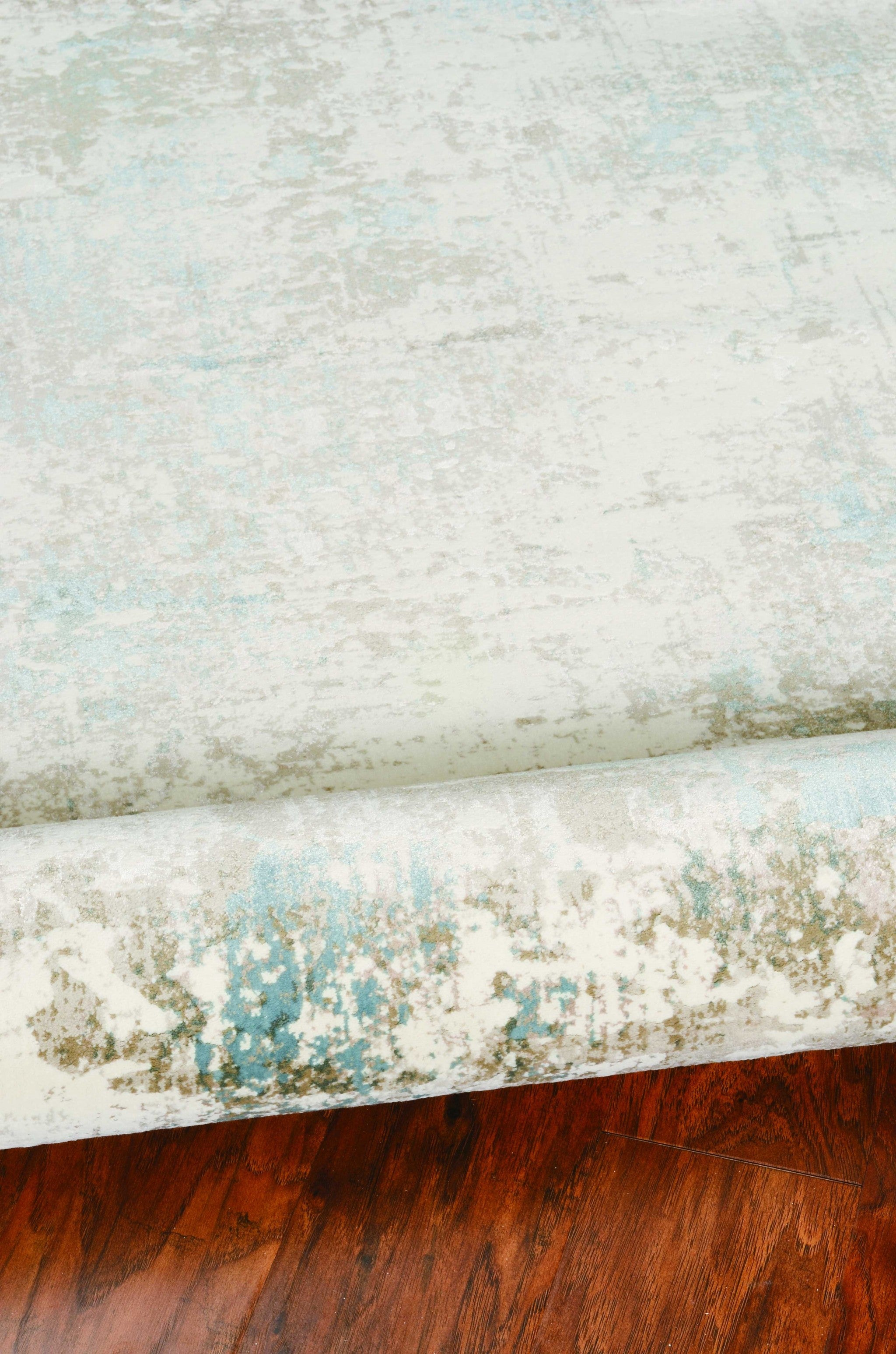 8'x10' Ivory Grey Machine Woven Geometric Indoor Area Rug