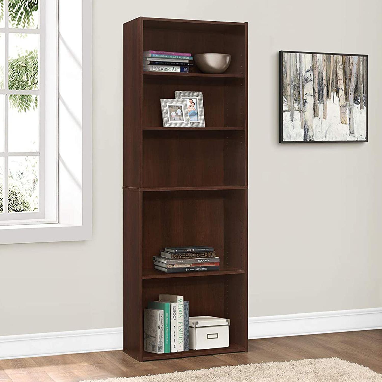 Five Shelf Cherry Bookcase