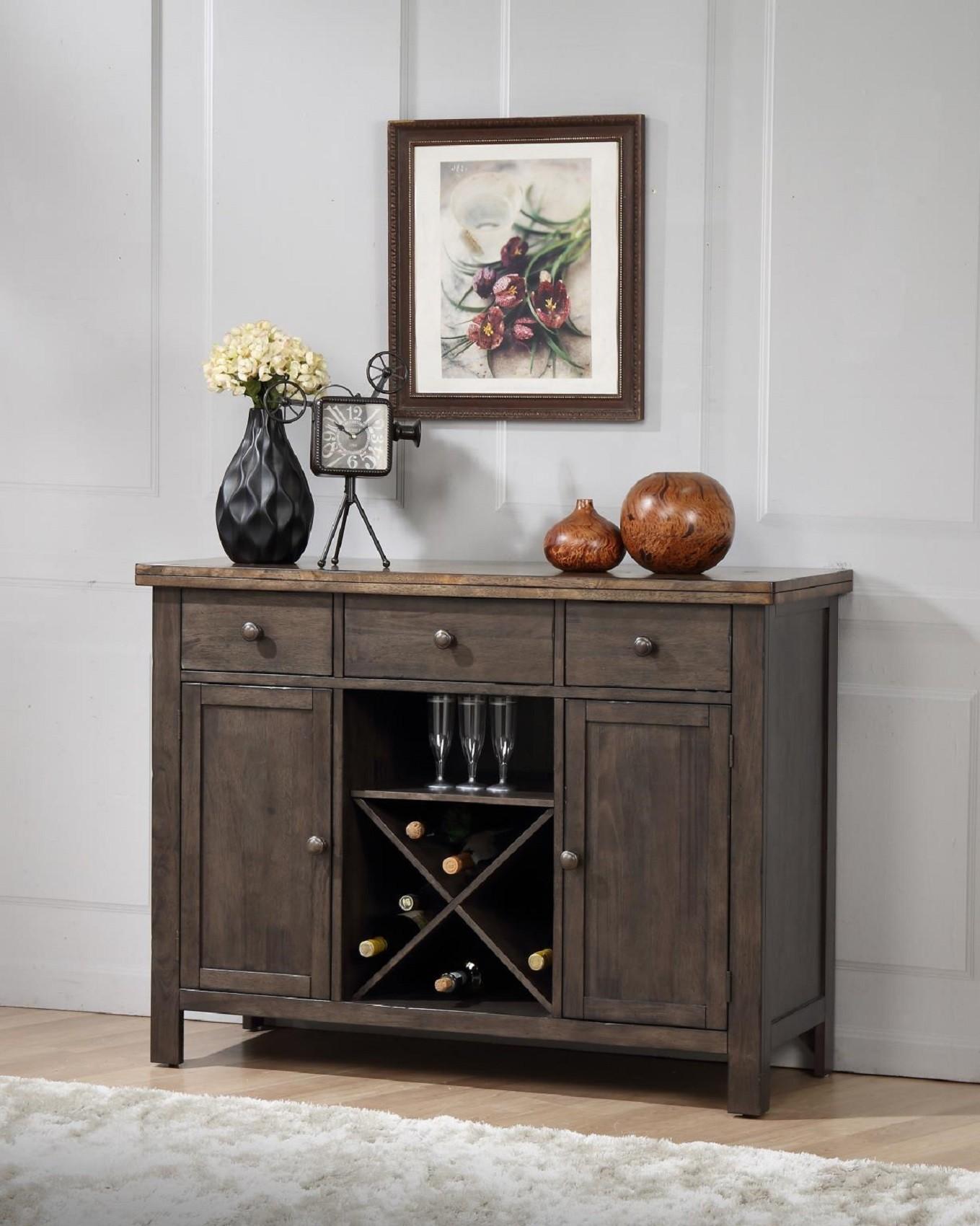 Two Tone Black and Maple Hardwood Buffet Server