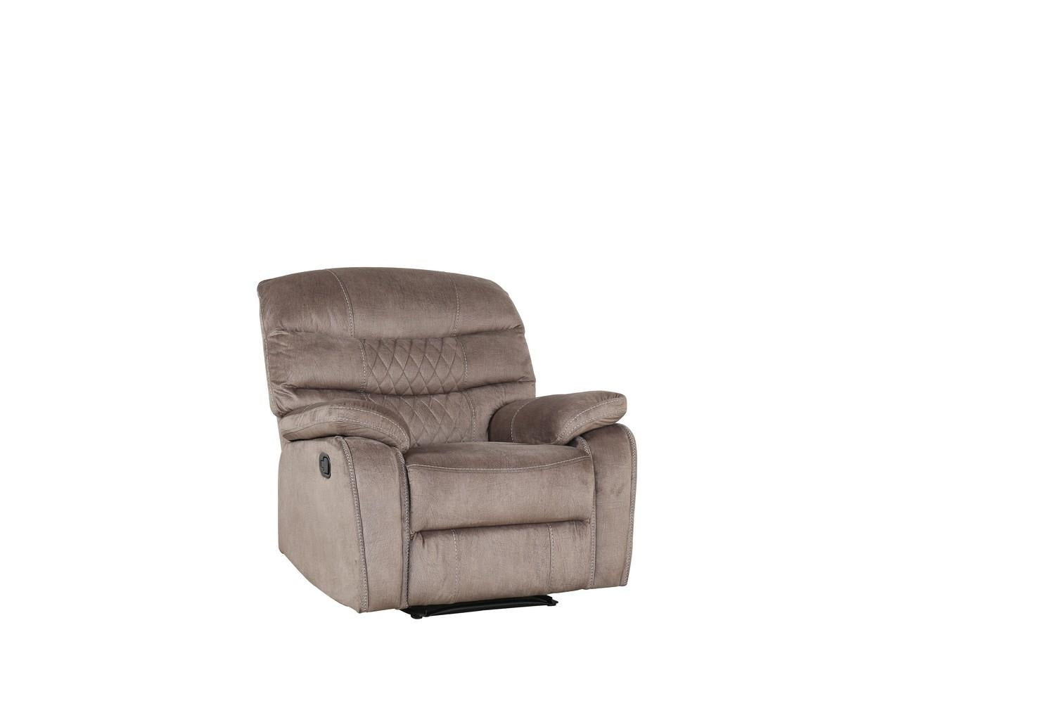 Light Brown Microfiber Recliner Chair